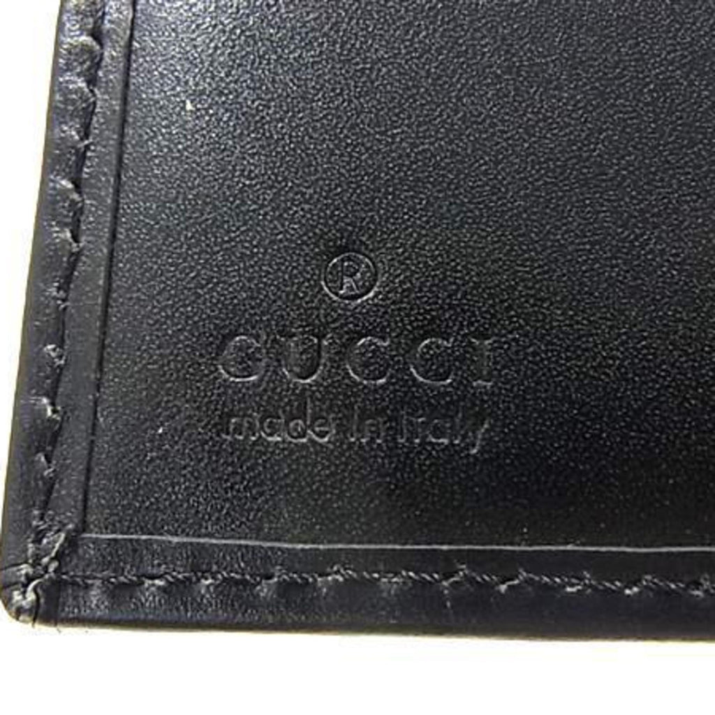 Gucci Black Gg Canvas Leather Wallet (Bi-Fold) (Pre-Owned)
