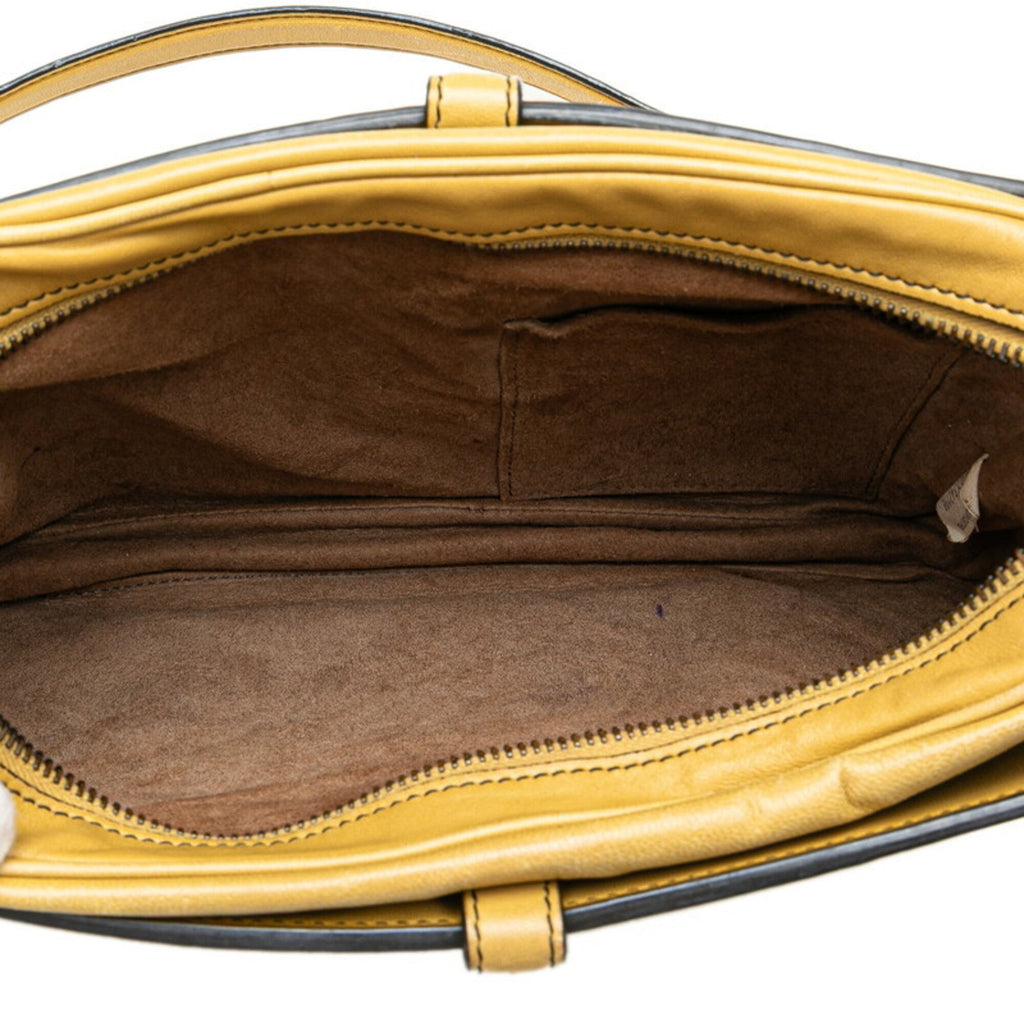 Bottega Veneta Khaki Leather Shoulder Bag (Pre-Owned)