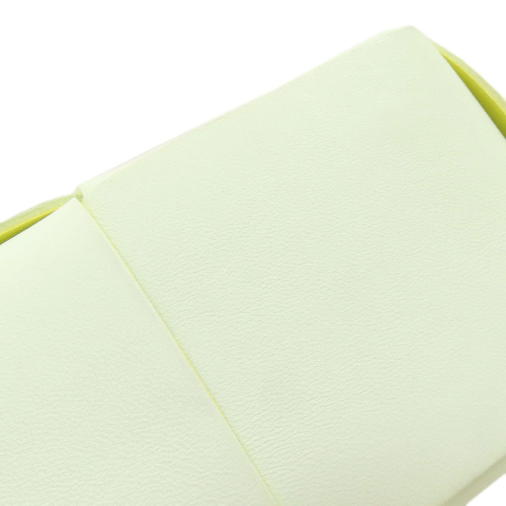 Bottega Veneta Green White Leather Handbag Pouch (Pre-Owned)