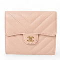 Chanel Baby Pink Leather Wallet (Tri-Fold) (Pre-Owned)