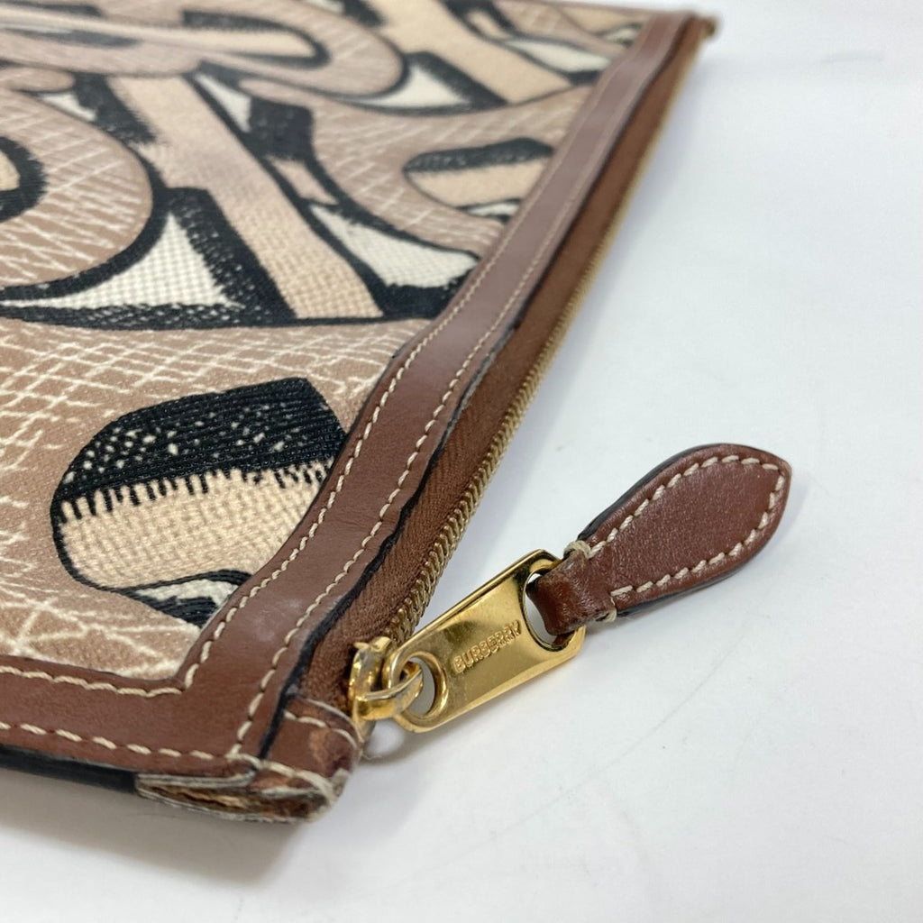Burberry Brown Pvc Leather Clutch Bag (Pre-Owned)
