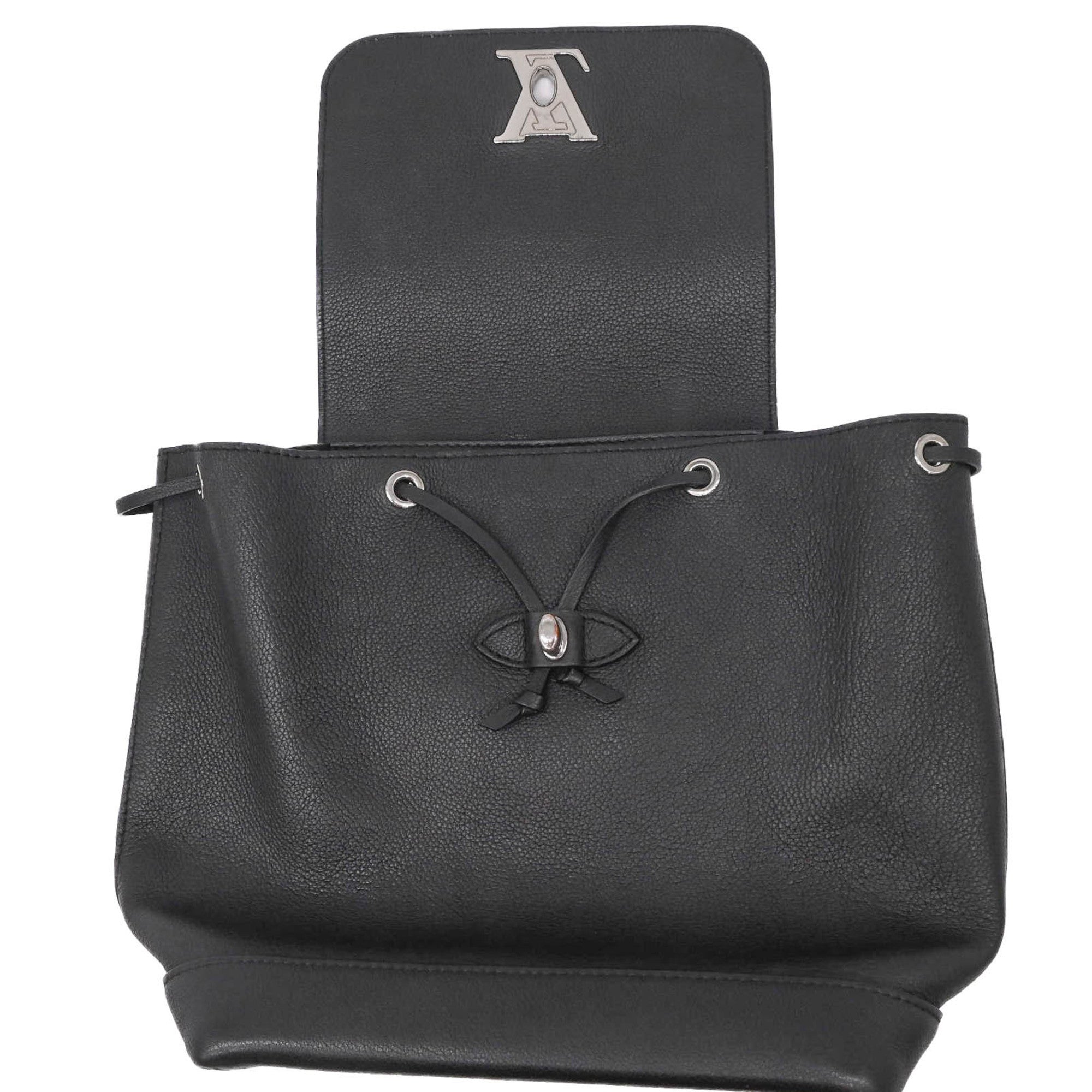 Louis Vuitton Black Leather Backpack (Pre-Owned)