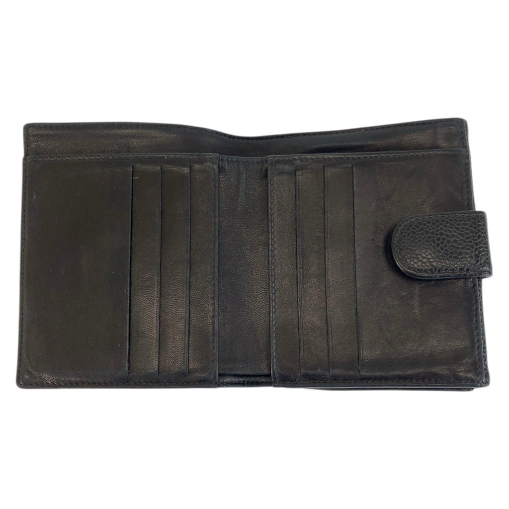 Chanel Black Leather Coin Purse/Coin Case (Pre-Owned)