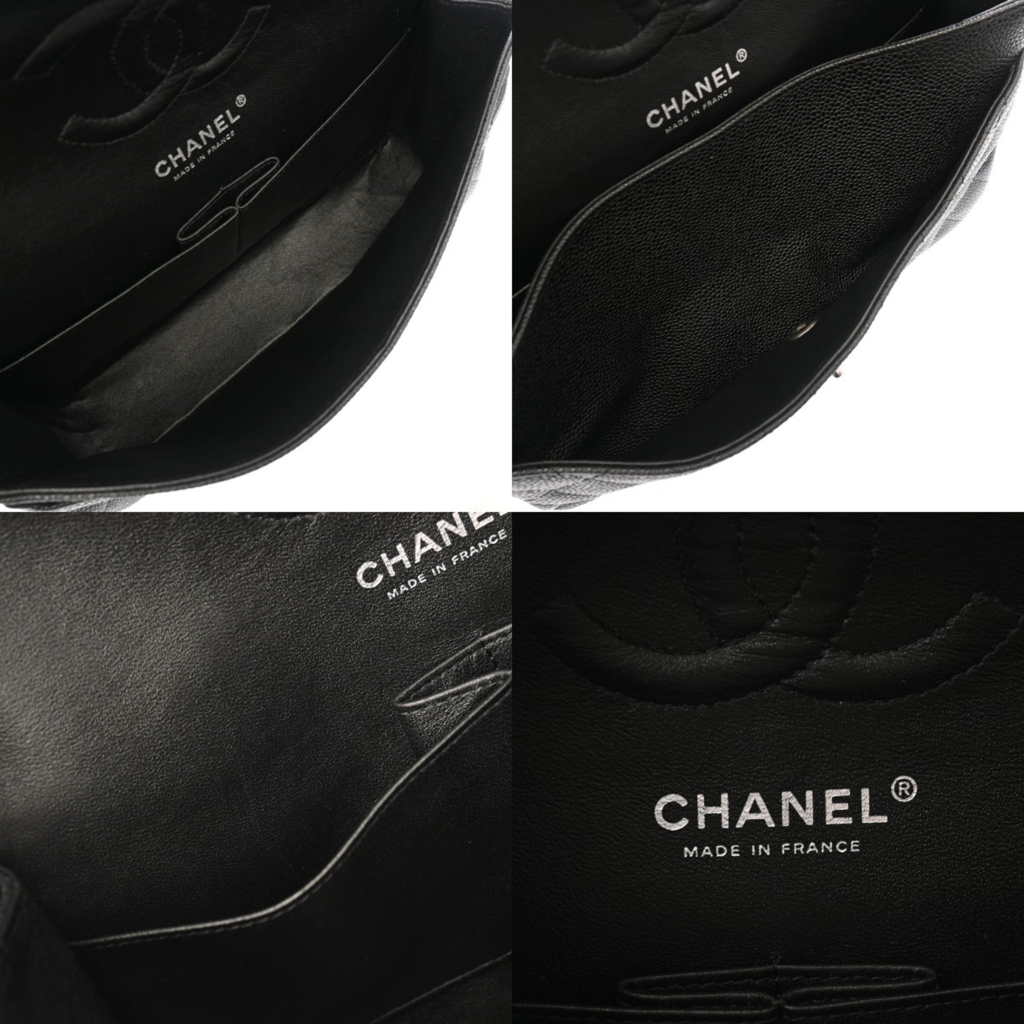 Chanel Black Grained Calfskin Shoulder Bag (Pre-Owned)