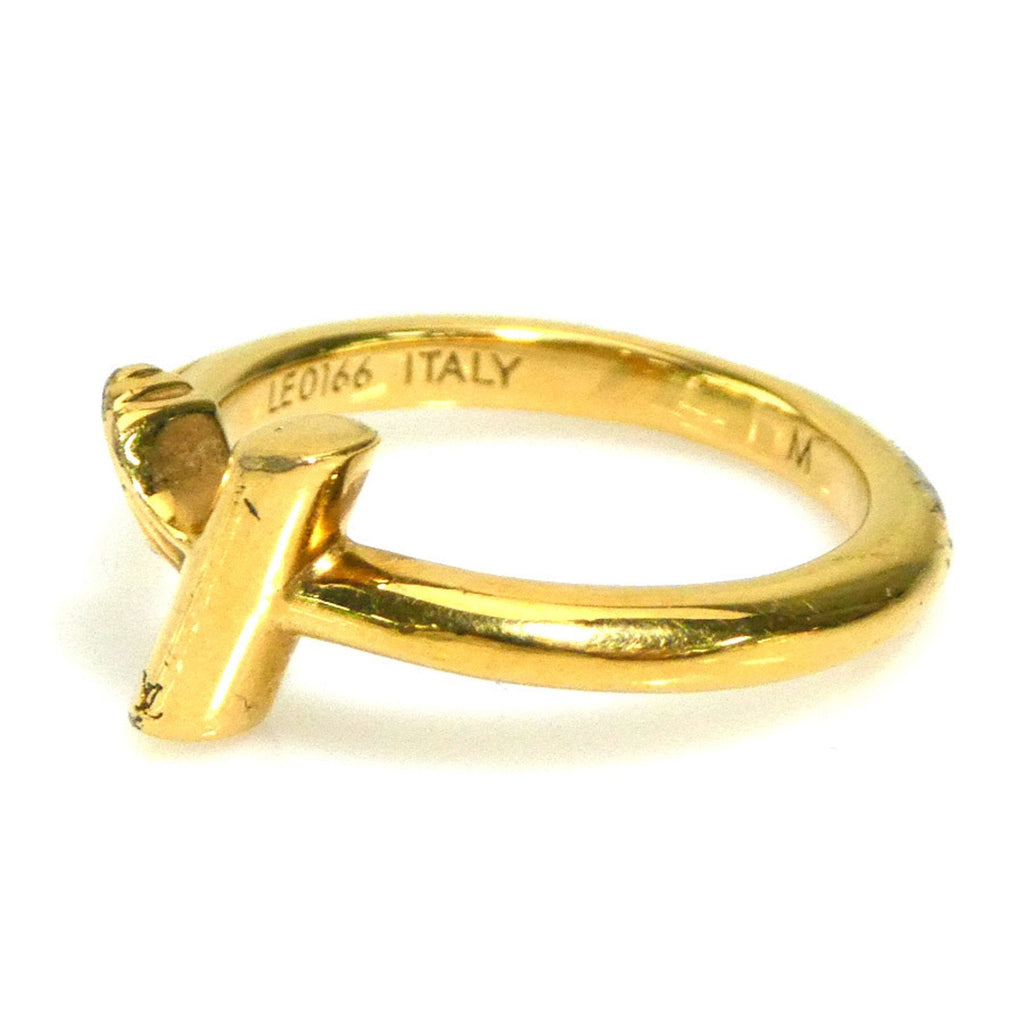 Louis Vuitton Gold Metal Band Ring (Pre-Owned)