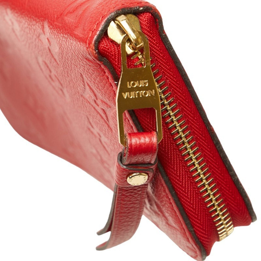 Louis Vuitton Auriane Red Color Leather Coin Purse/Coin Case (Pre-Owned)