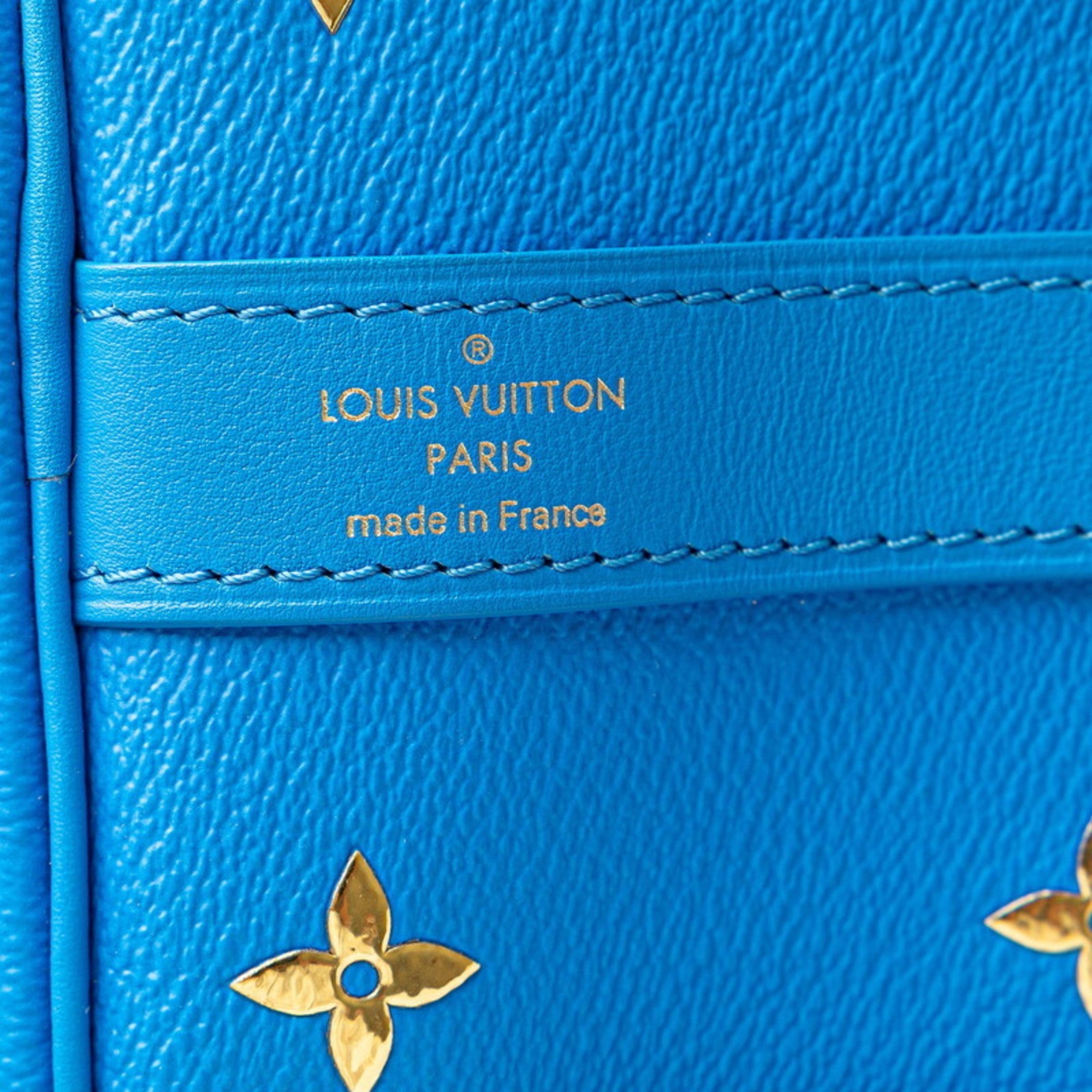 Louis Vuitton Blue Multi-Color Pvc Leather Boston Bag Shoulder Bag (Pre-Owned)