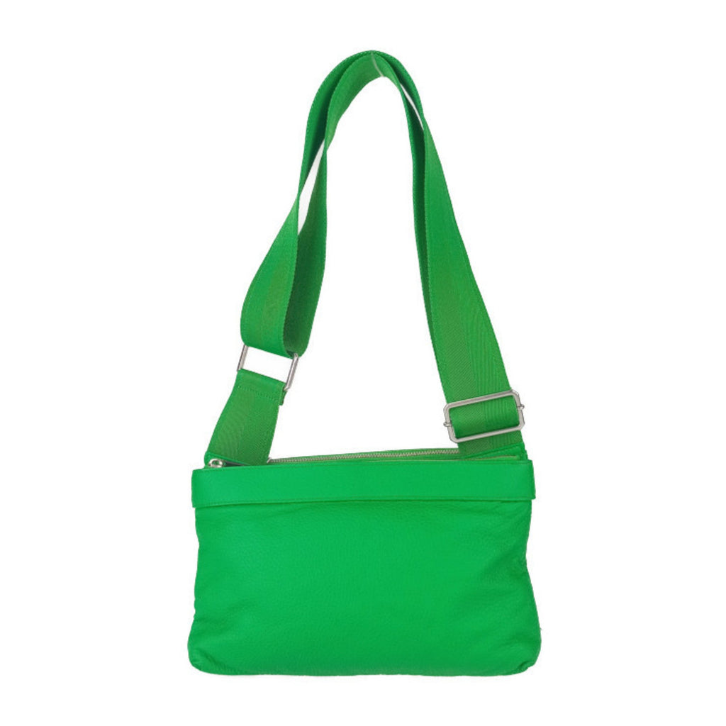 Bottega Veneta Green Leather Shoulder Bag (Pre-Owned)