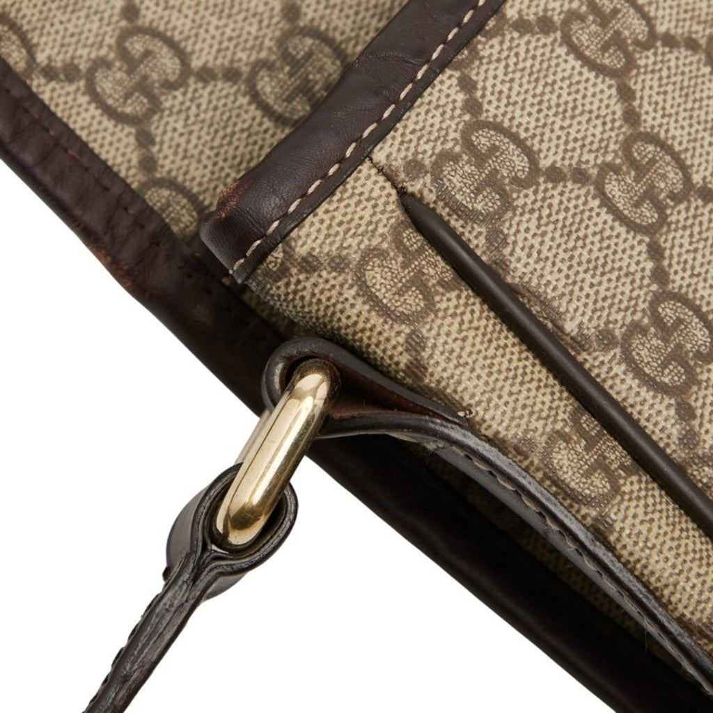 Gucci Beige Multi-Color Pvc Leather Shoulder Bag (Pre-Owned)
