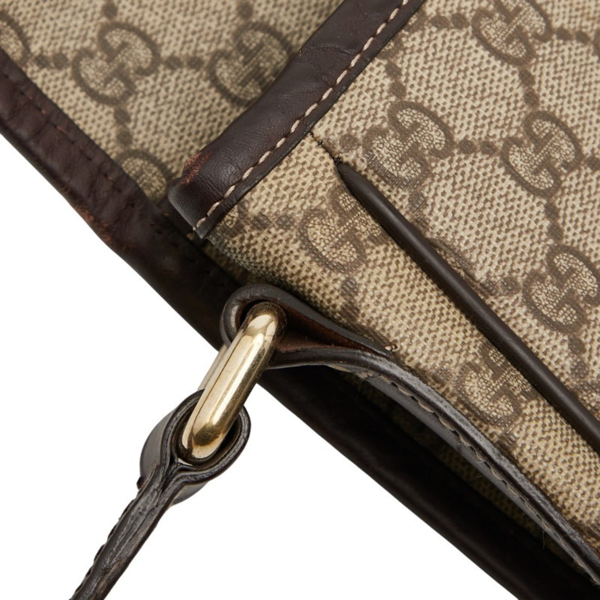 Gucci Beige Multi-Color Pvc Leather Shoulder Bag (Pre-Owned)