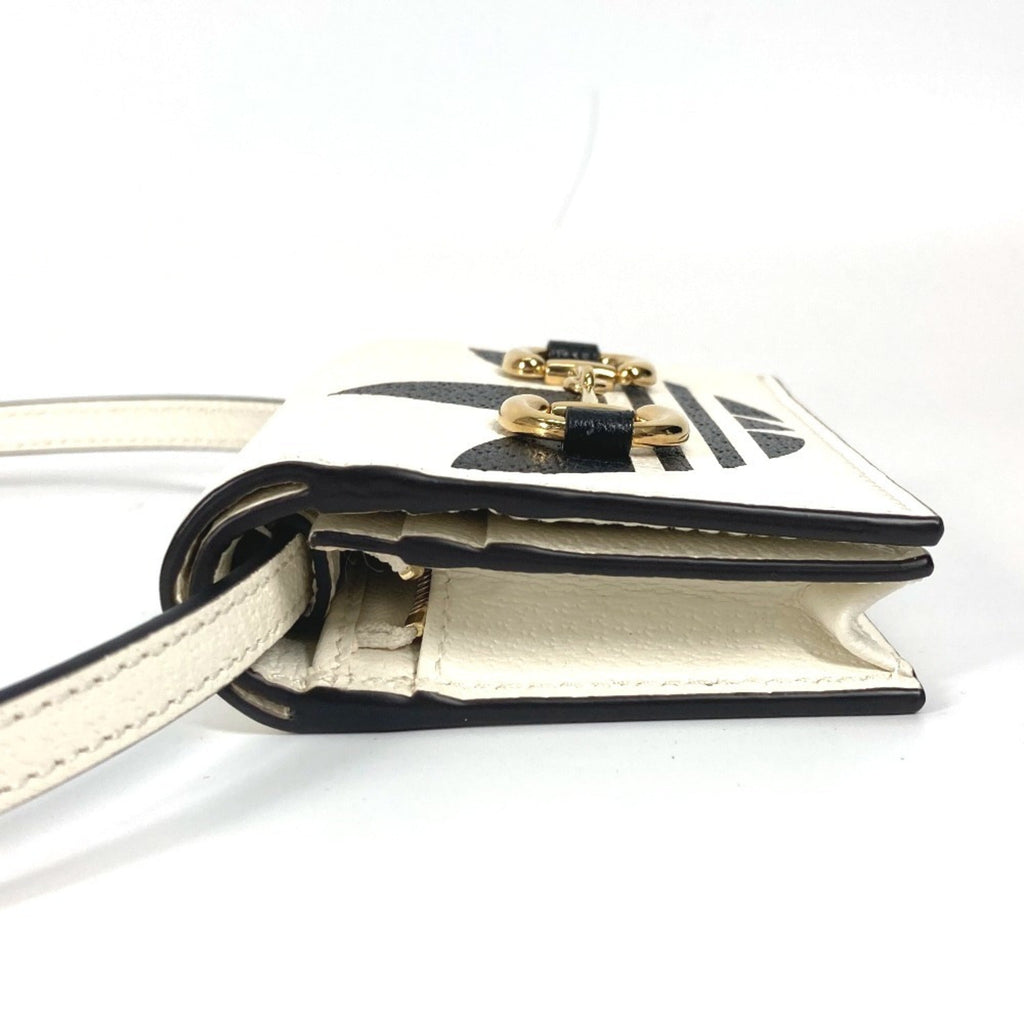 Gucci Black White Leather Wallet (Bi-Fold) (Pre-Owned)