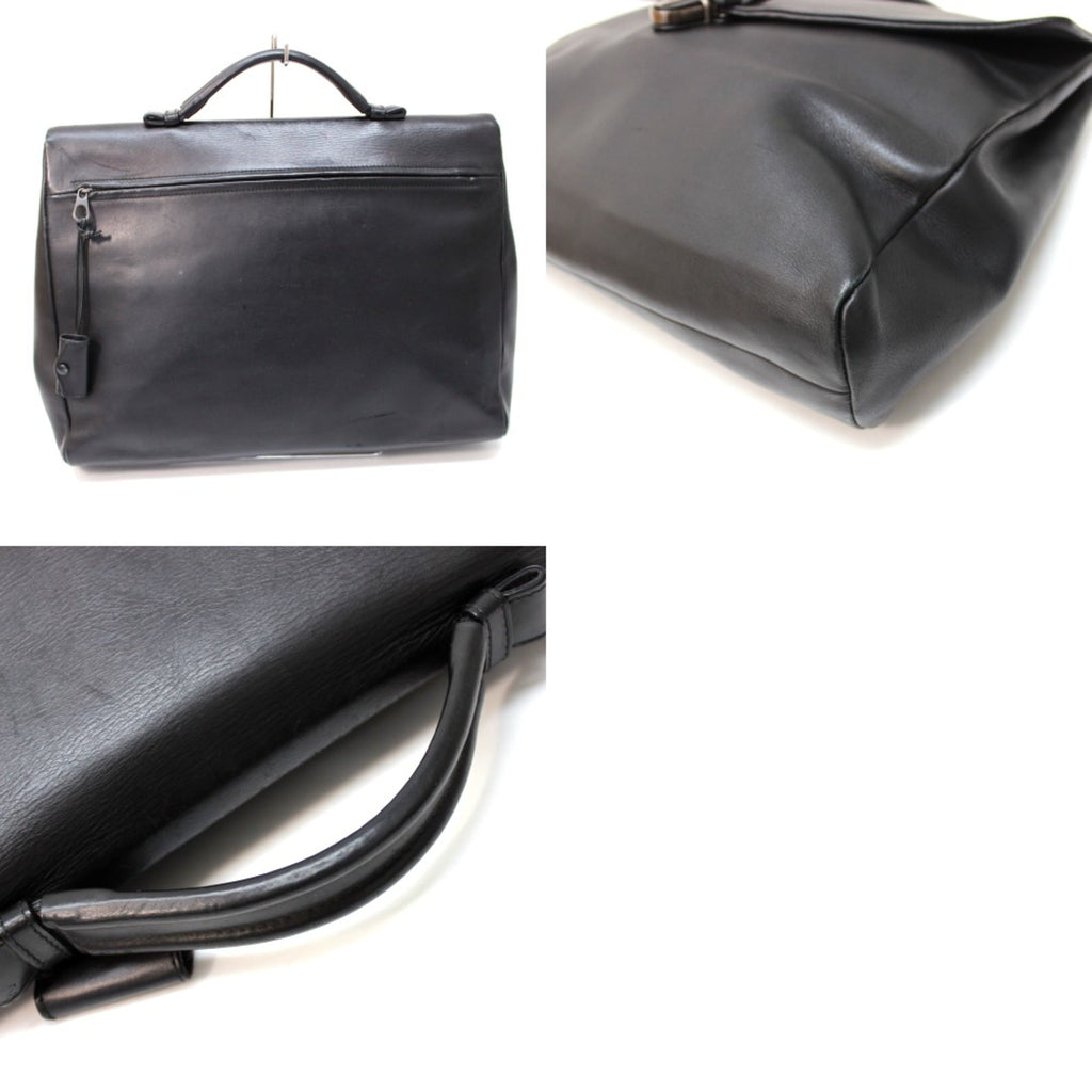 Bottega Veneta Black Leather Briefcase (Pre-Owned)