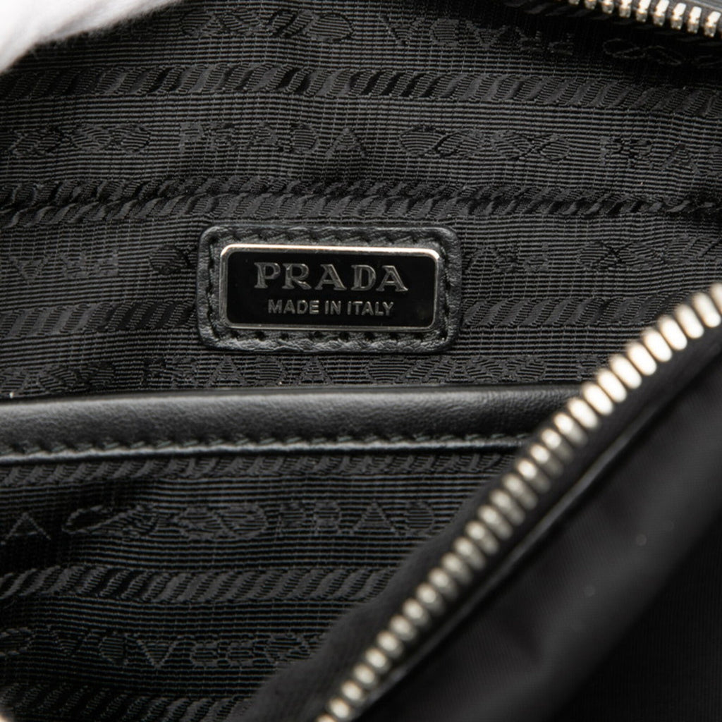 Prada Black Nylon Patent Leather Shoulder Bag (Pre-Owned)