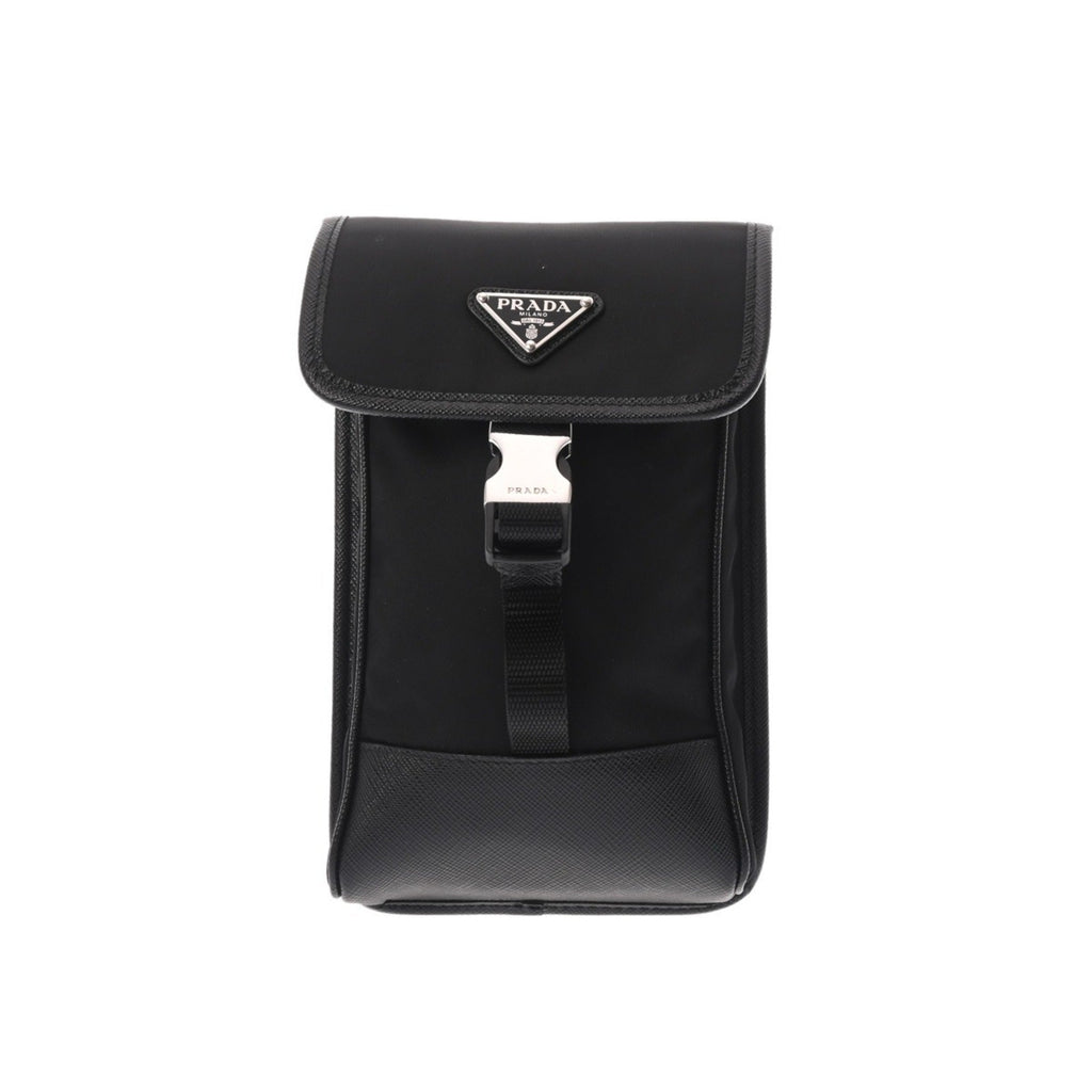 Prada Black Nylon Leather Shoulder Bag (Pre-Owned)