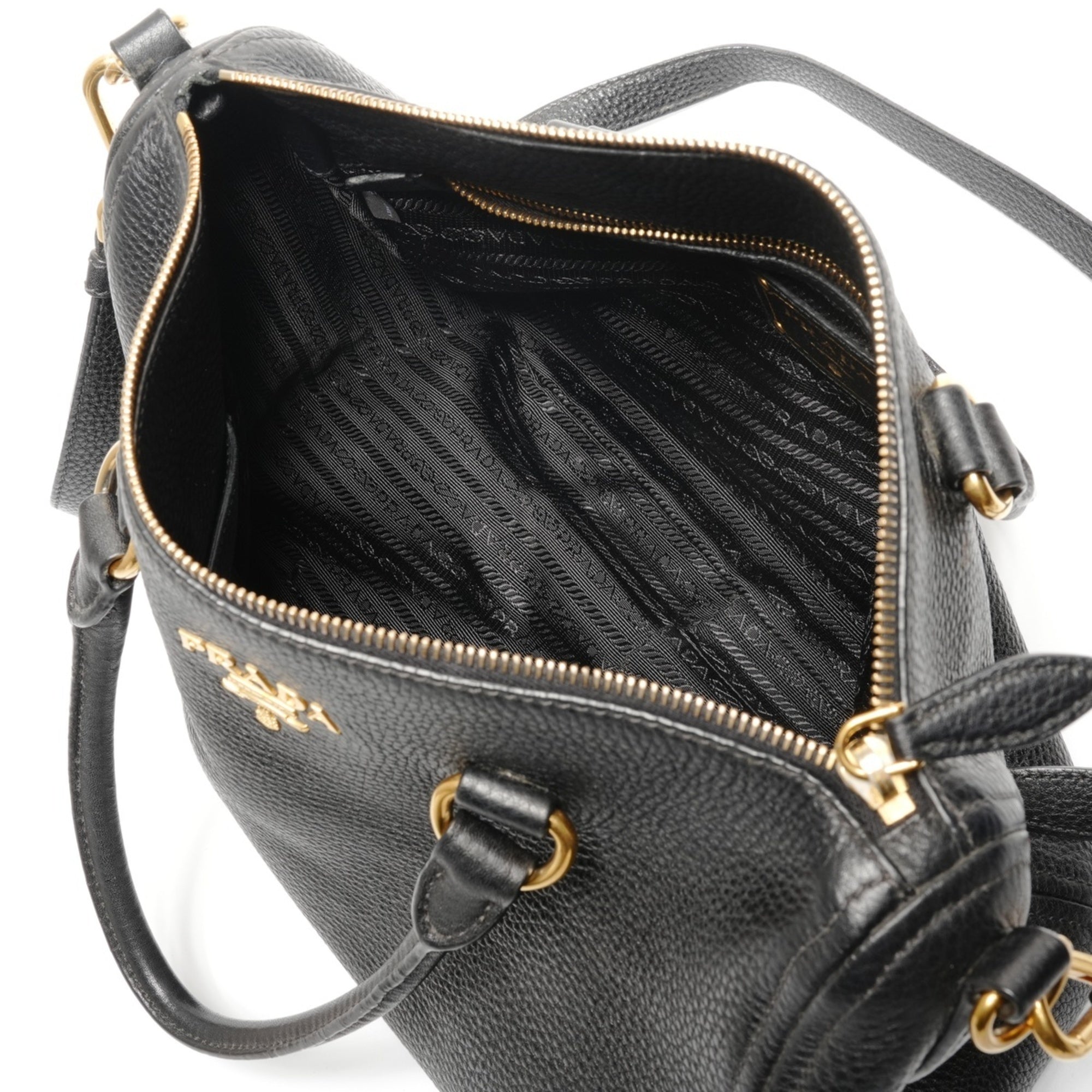 Prada Black Leather Handbag (Pre-Owned)