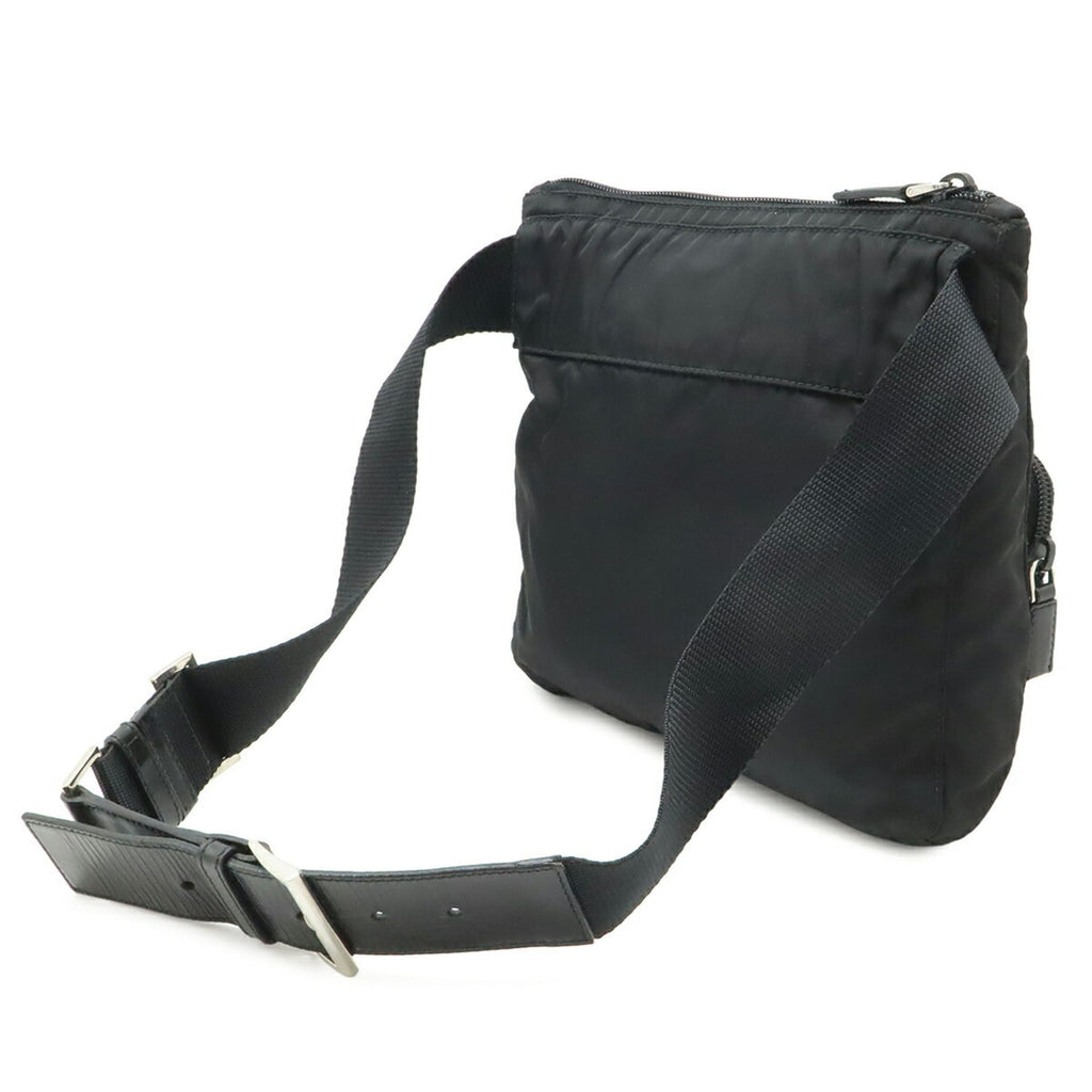 Prada Nero Nylon Leather Shoulder Bag (Pre-Owned)