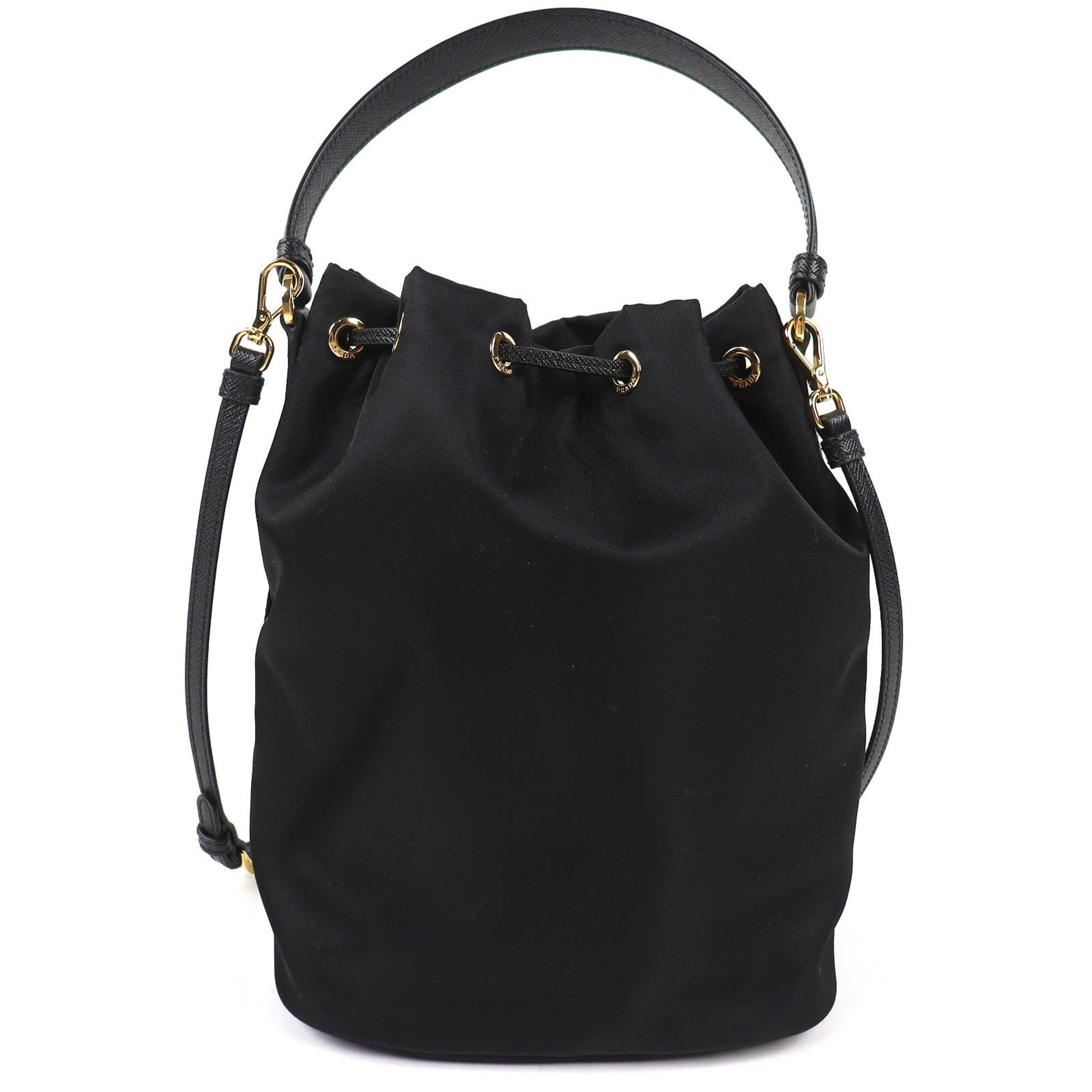 Prada Black Nylon Leather Shoulder Bag (Pre-Owned)