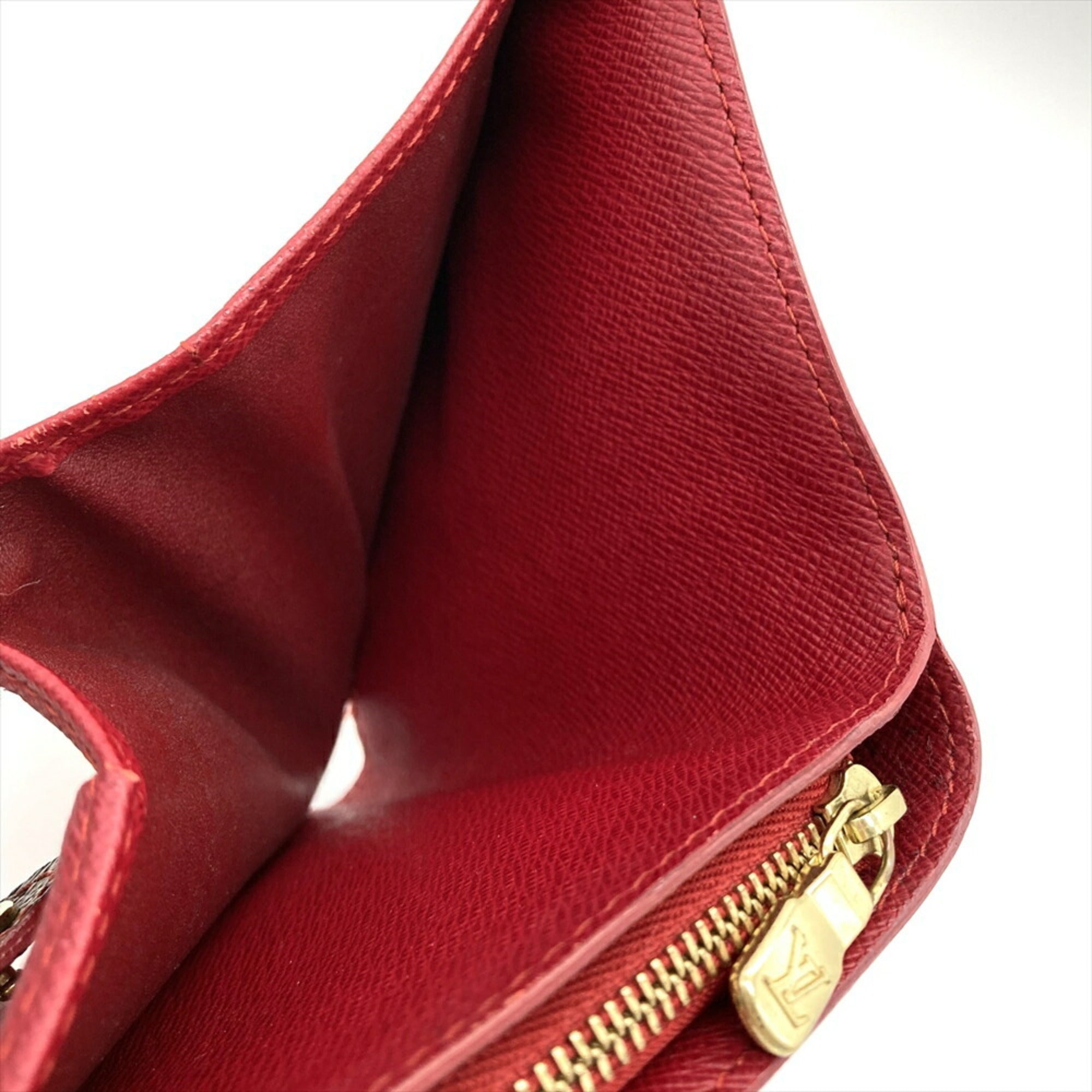 Louis Vuitton Brown Monogram Cherry Leather Wallet (Bi-Fold) (Pre-Owned)