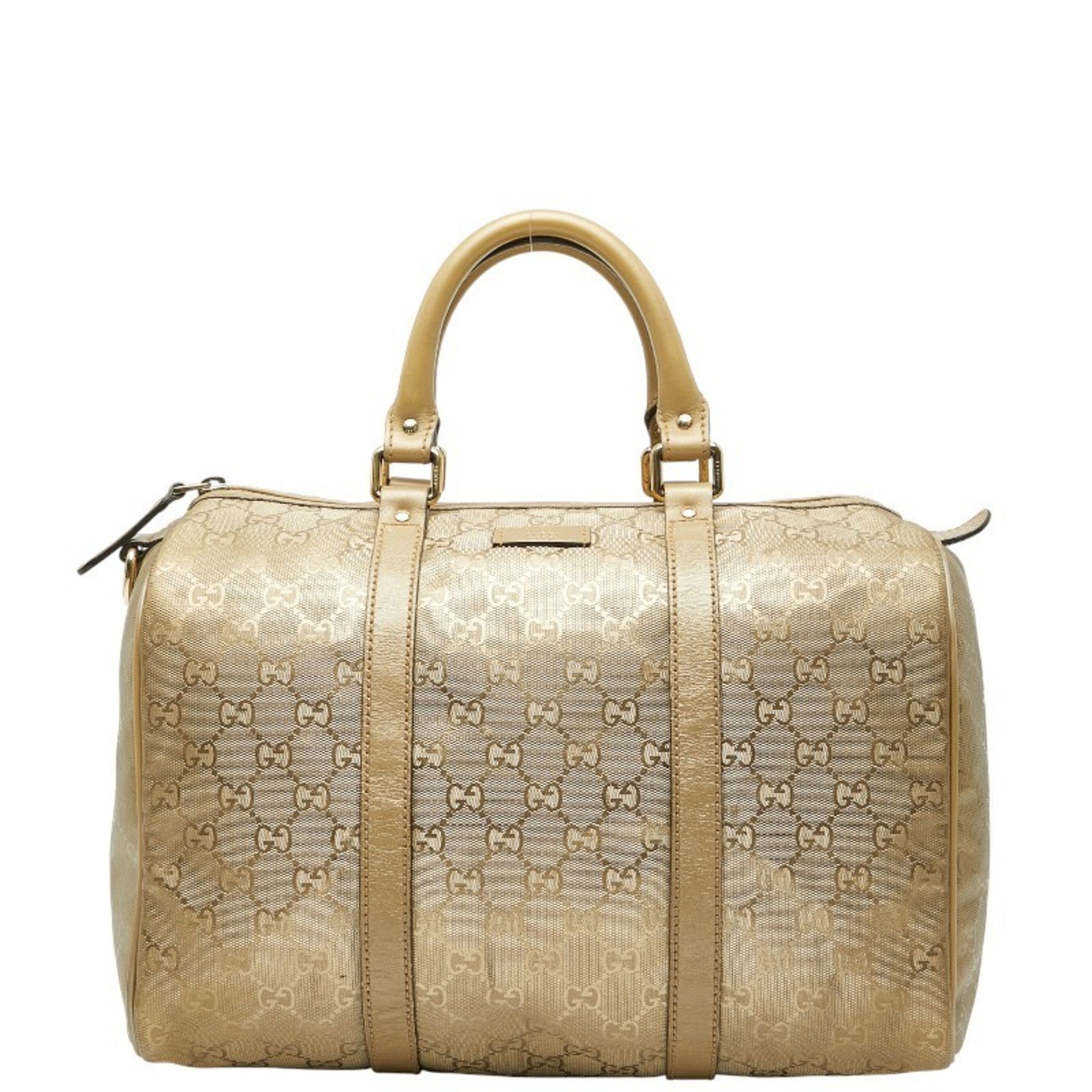 Gucci Gold Pvc Leather Handbag (Pre-Owned)