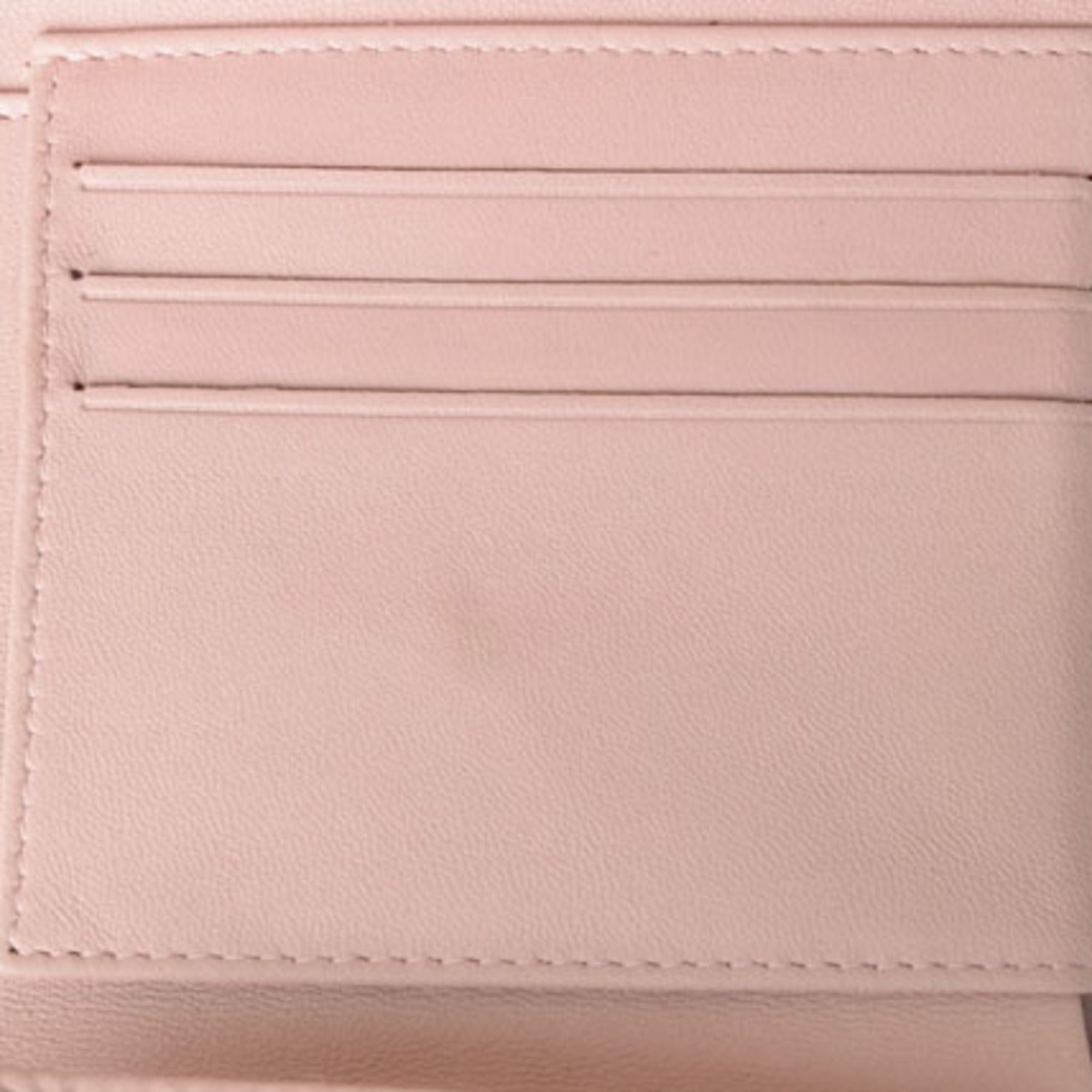Chanel Baby Pink Leather Wallet (Tri-Fold) (Pre-Owned)