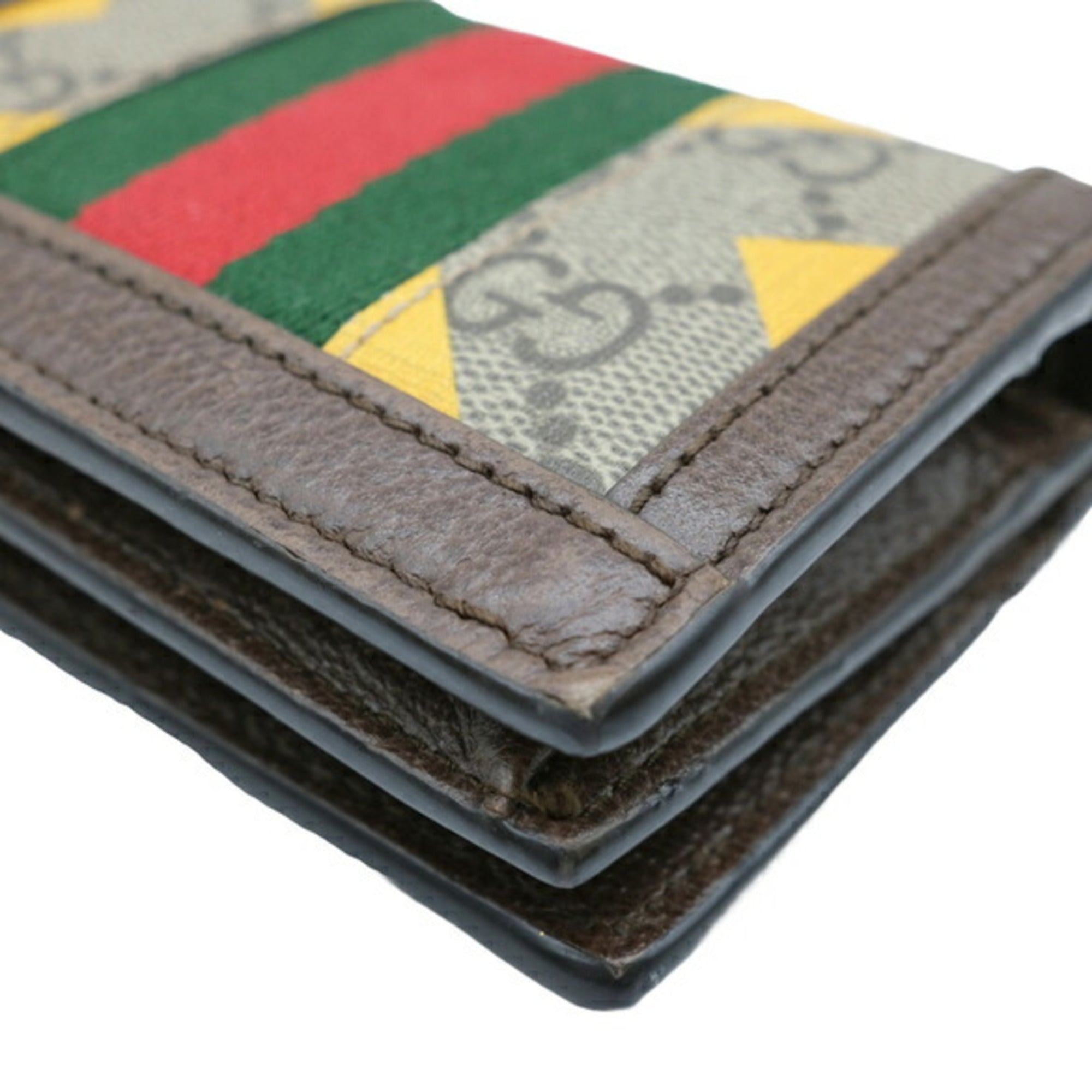 Gucci Beige Brown Multi-Color Gg Supreme Wallet (Bi-Fold) (Pre-Owned)