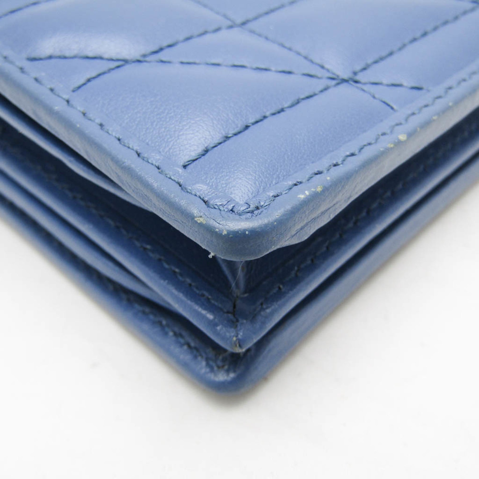 Gucci Blue Leather Wallet (Bi-Fold) (Pre-Owned)
