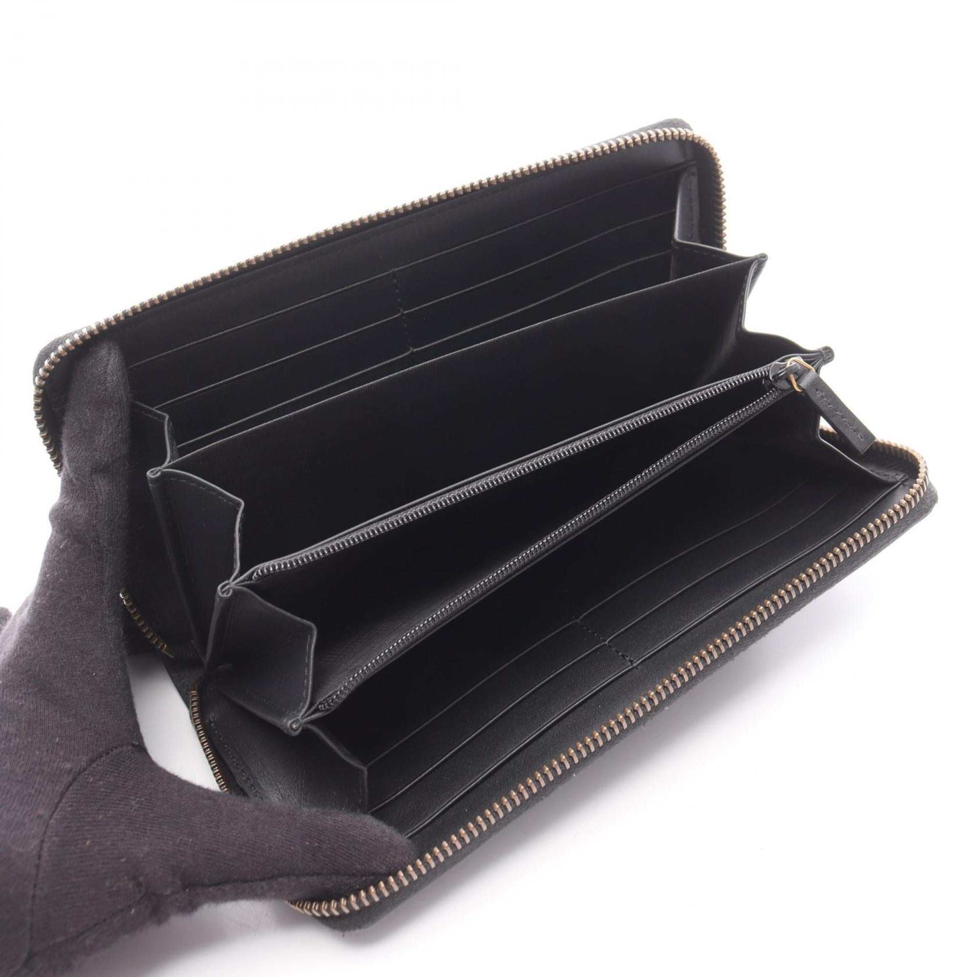 Gucci Black Leather Long Wallet (Bi-Fold) (Pre-Owned)