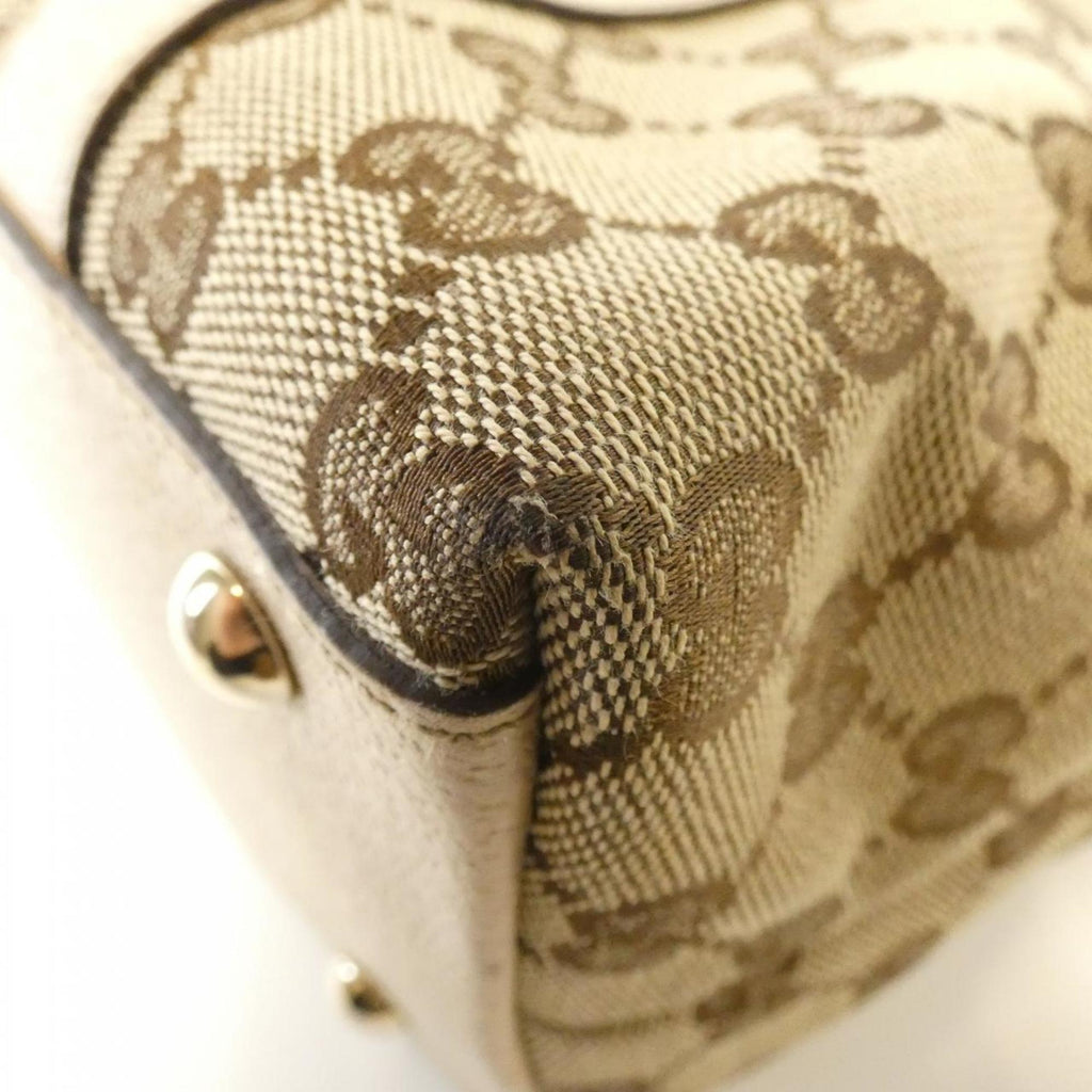 Gucci Gg Canvas Beige Ivory Gg Canvas Handbag (Pre-Owned)