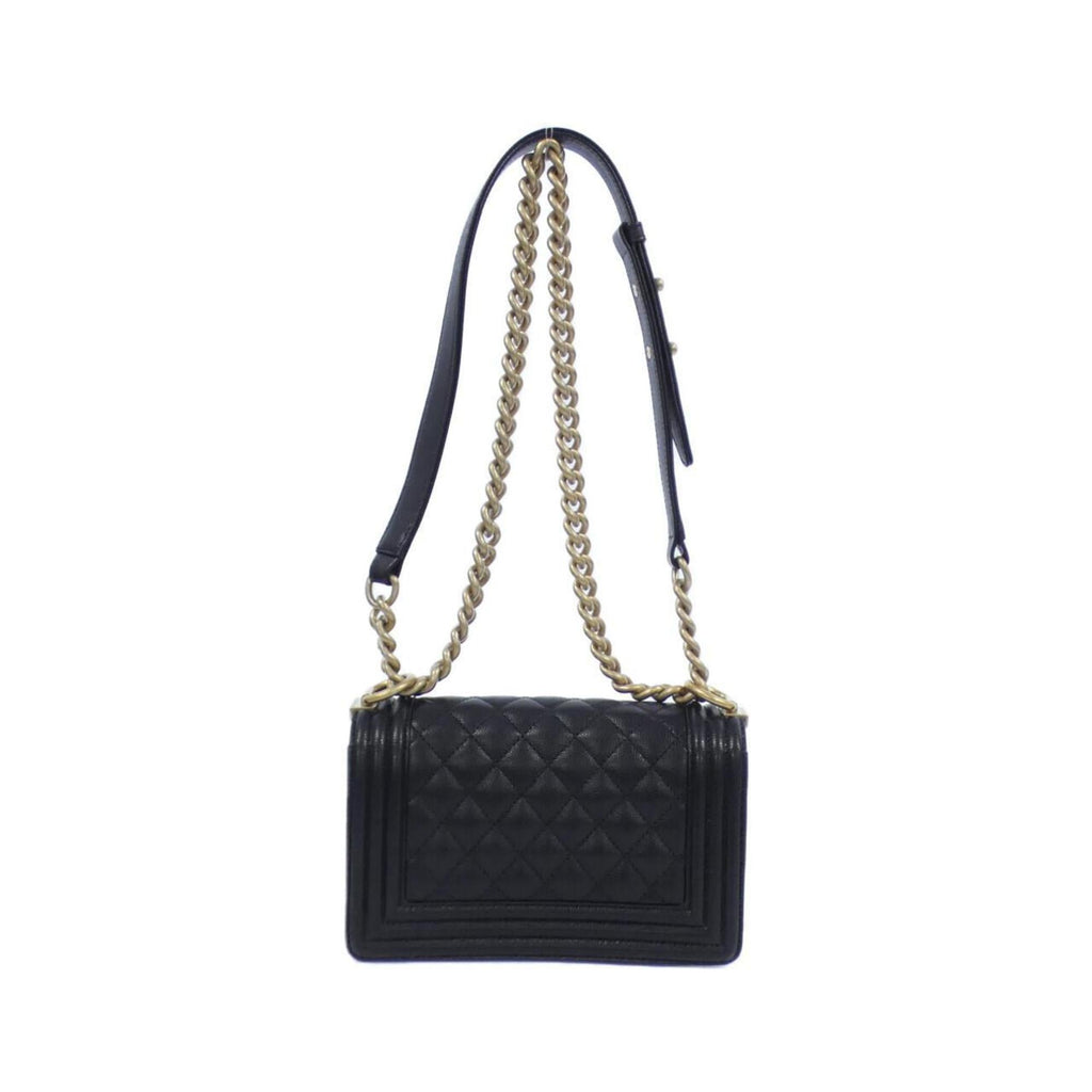 Chanel Black Grained Calfskin Shoulder Bag (Pre-Owned)