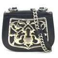 Prada Black Leather Metal Shoulder Bag (Pre-Owned)