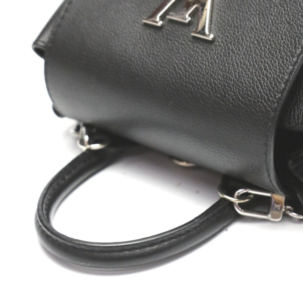 Louis Vuitton Black Noir Leather Backpack (Pre-Owned)