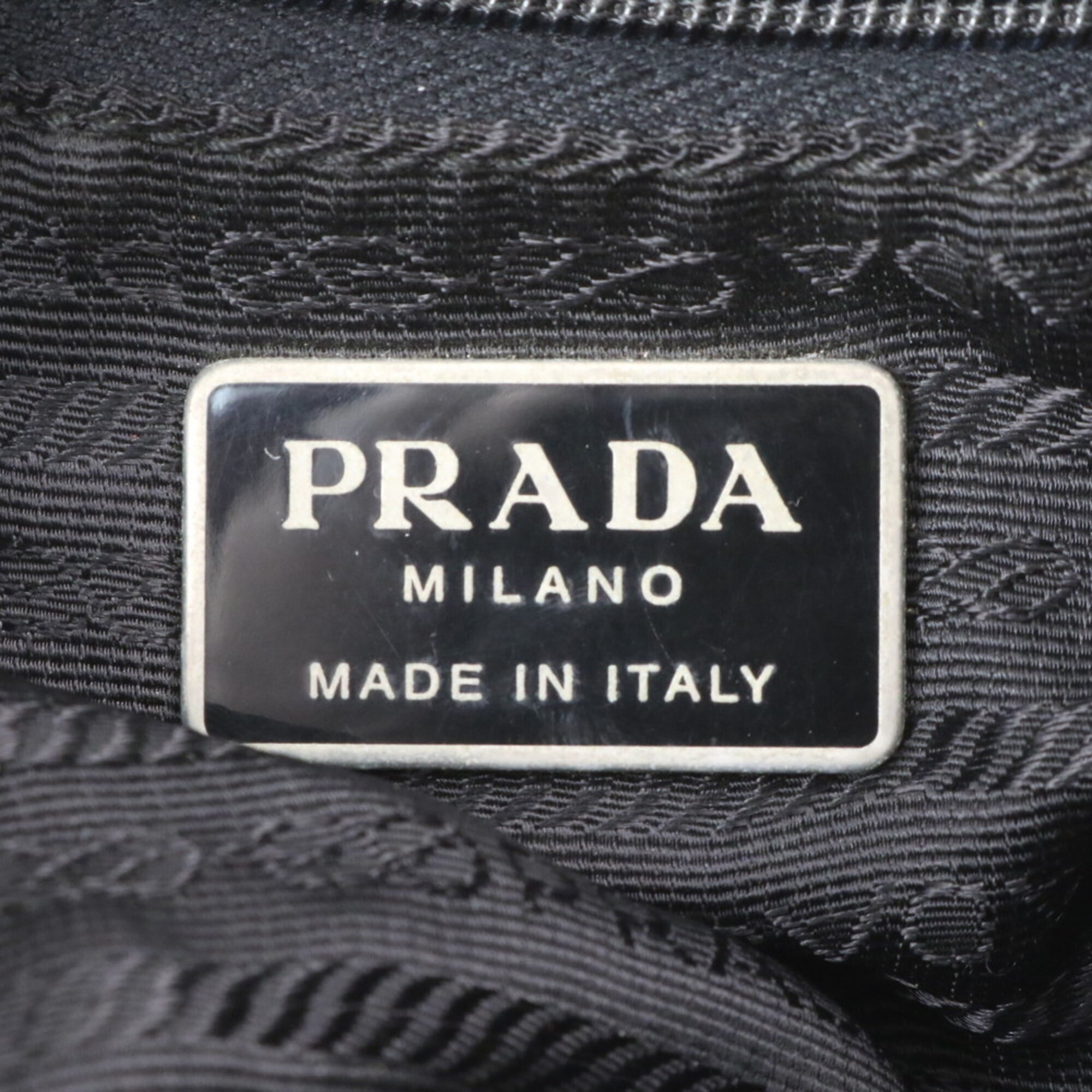 Prada Brown Green Khaki Nylon Leather Backpack (Pre-Owned)