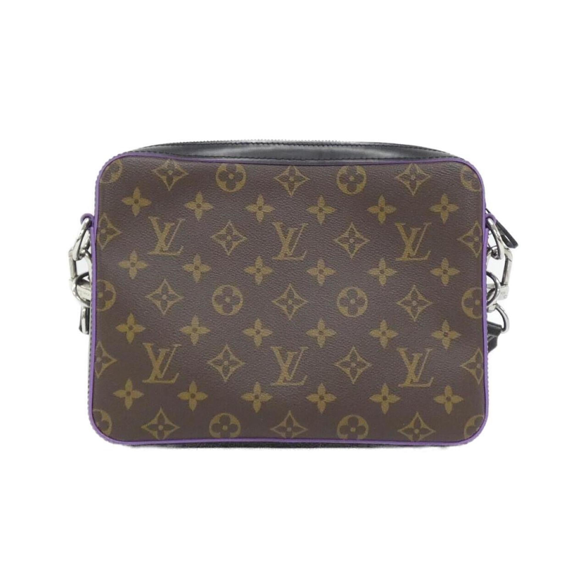 Louis Vuitton Dark Brown Marron Coated Canvas Shoulder Bag (Pre-Owned)