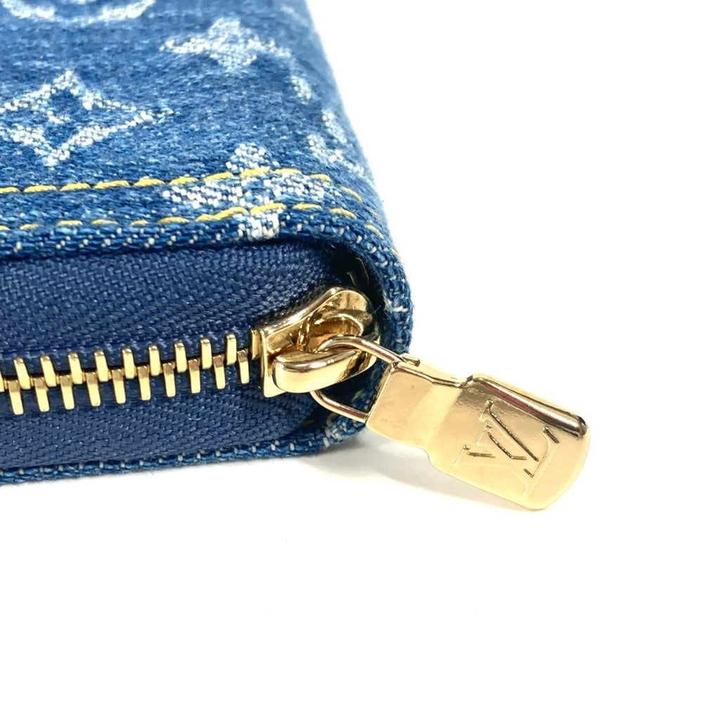 Louis Vuitton Monogram Denim Blue Long Wallet (Bi-Fold) (Pre-Owned)