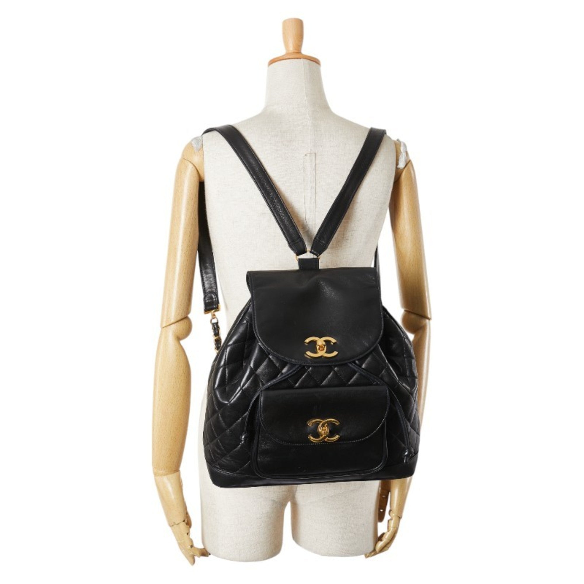 Chanel Black Leather Backpack (Pre-Owned)