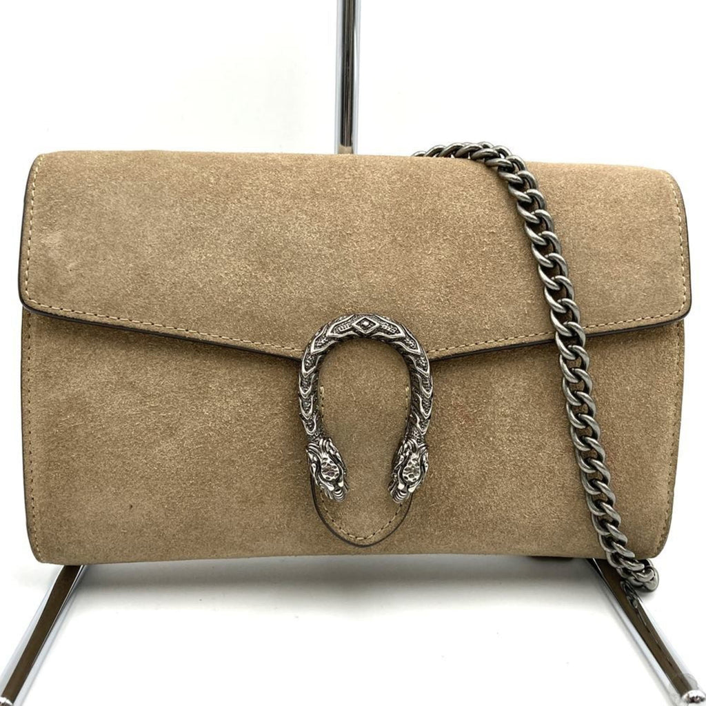 Gucci Beige Suede Shoulder Bag (Pre-Owned)