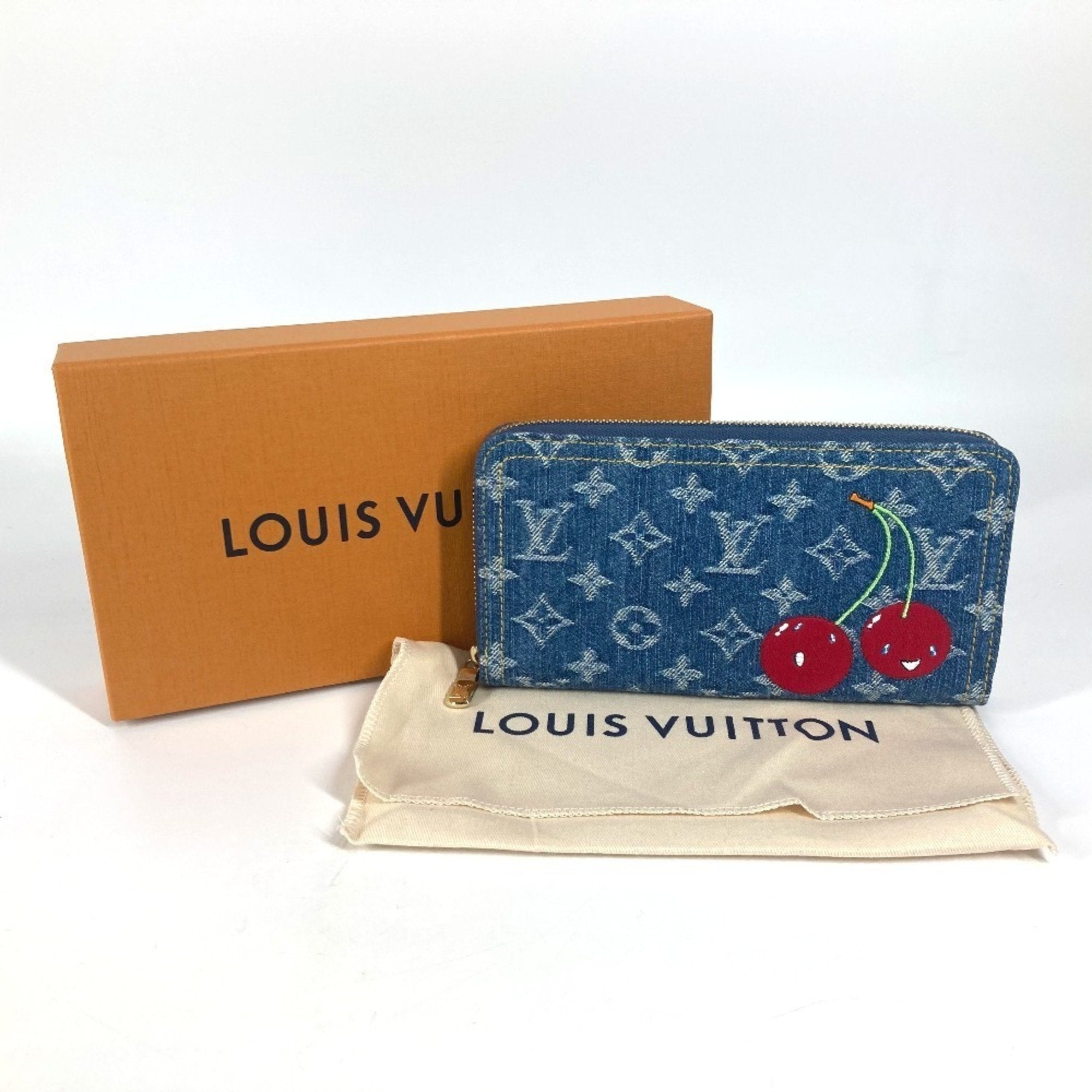 Louis Vuitton Monogram Denim Blue Long Wallet (Bi-Fold) (Pre-Owned)