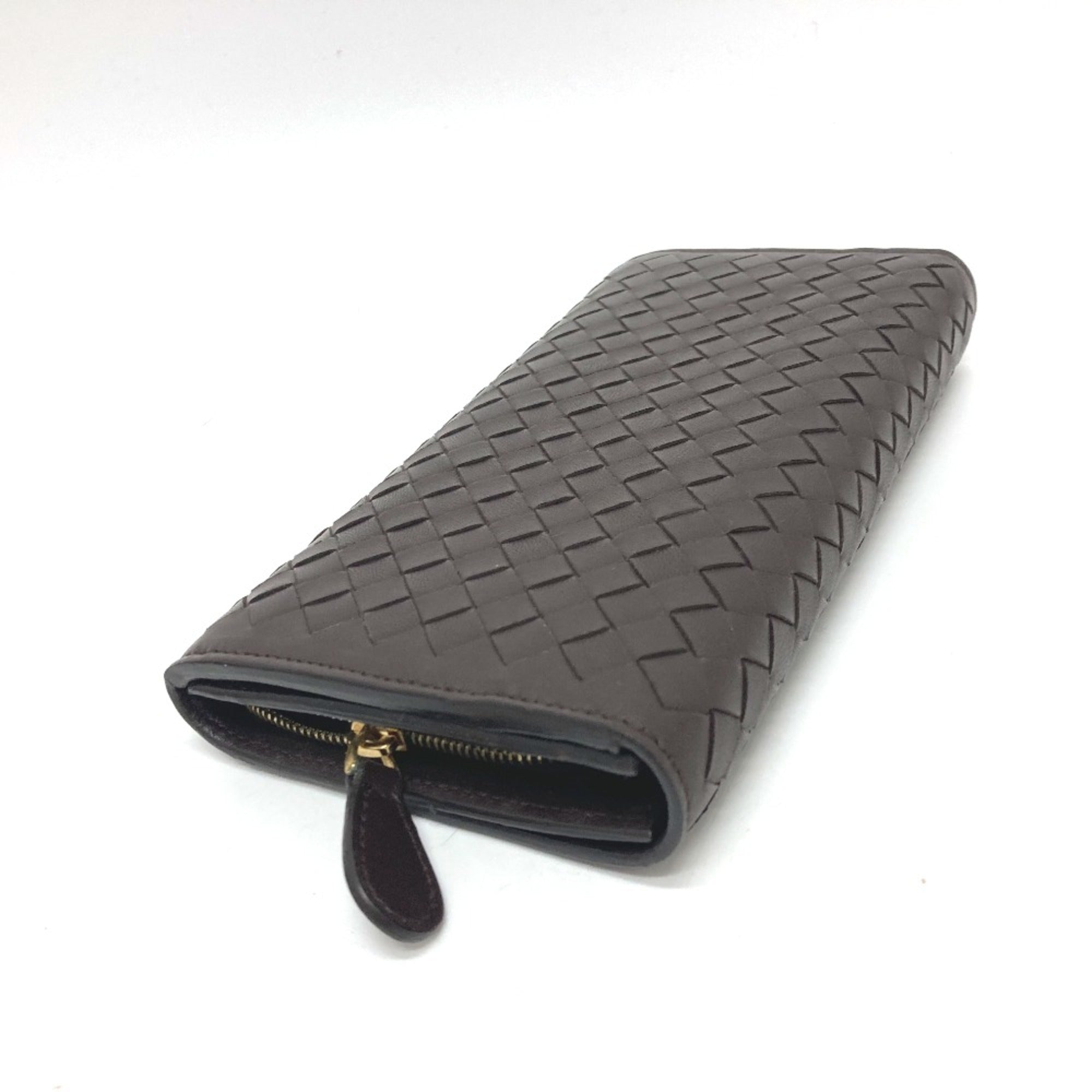 Bottega Veneta Brown Leather Long Wallet (Bi-Fold) (Pre-Owned)