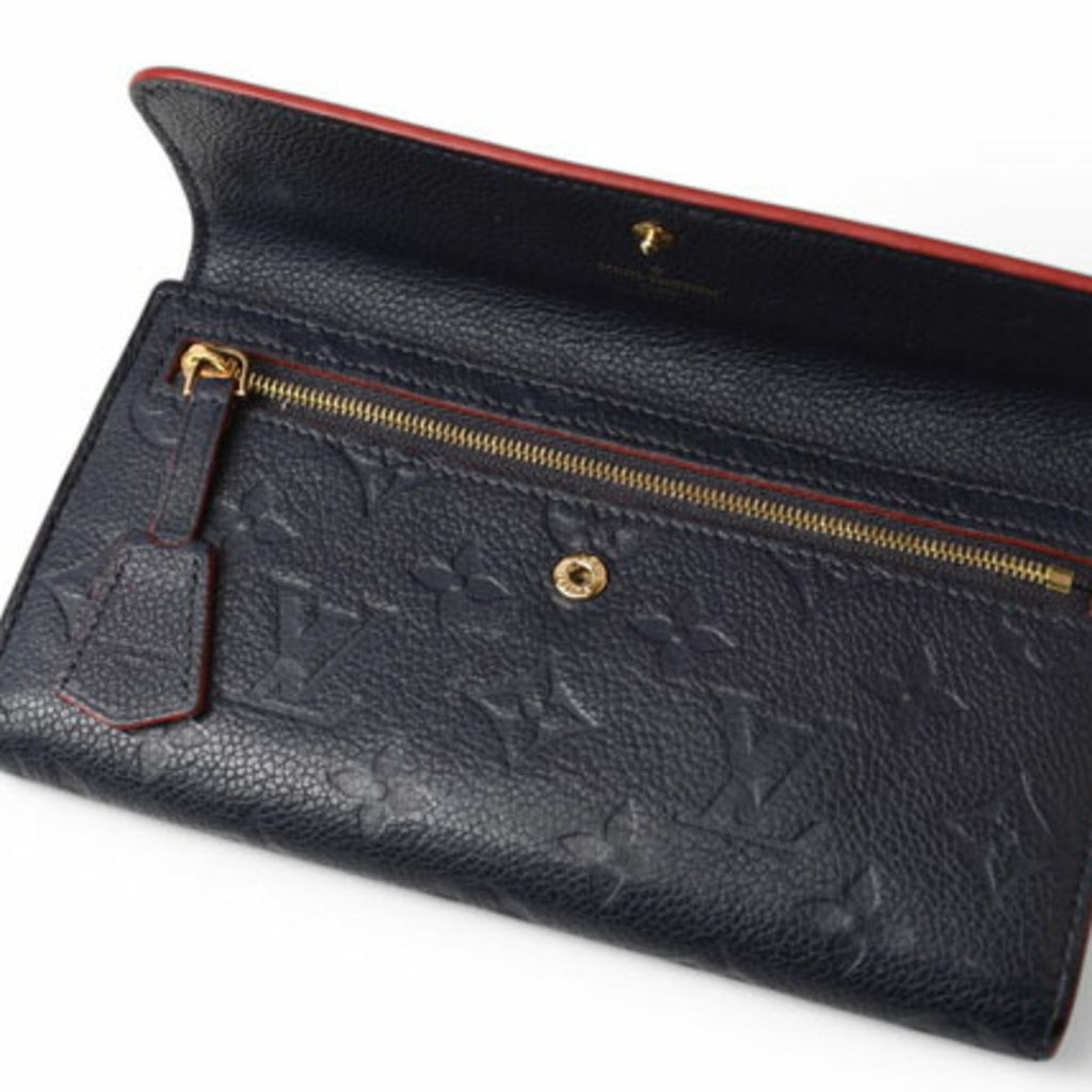Louis Vuitton Marine Rouge Monogram Monogram Empreinte Long Wallet (Tri-Fold) (Pre-Owned)