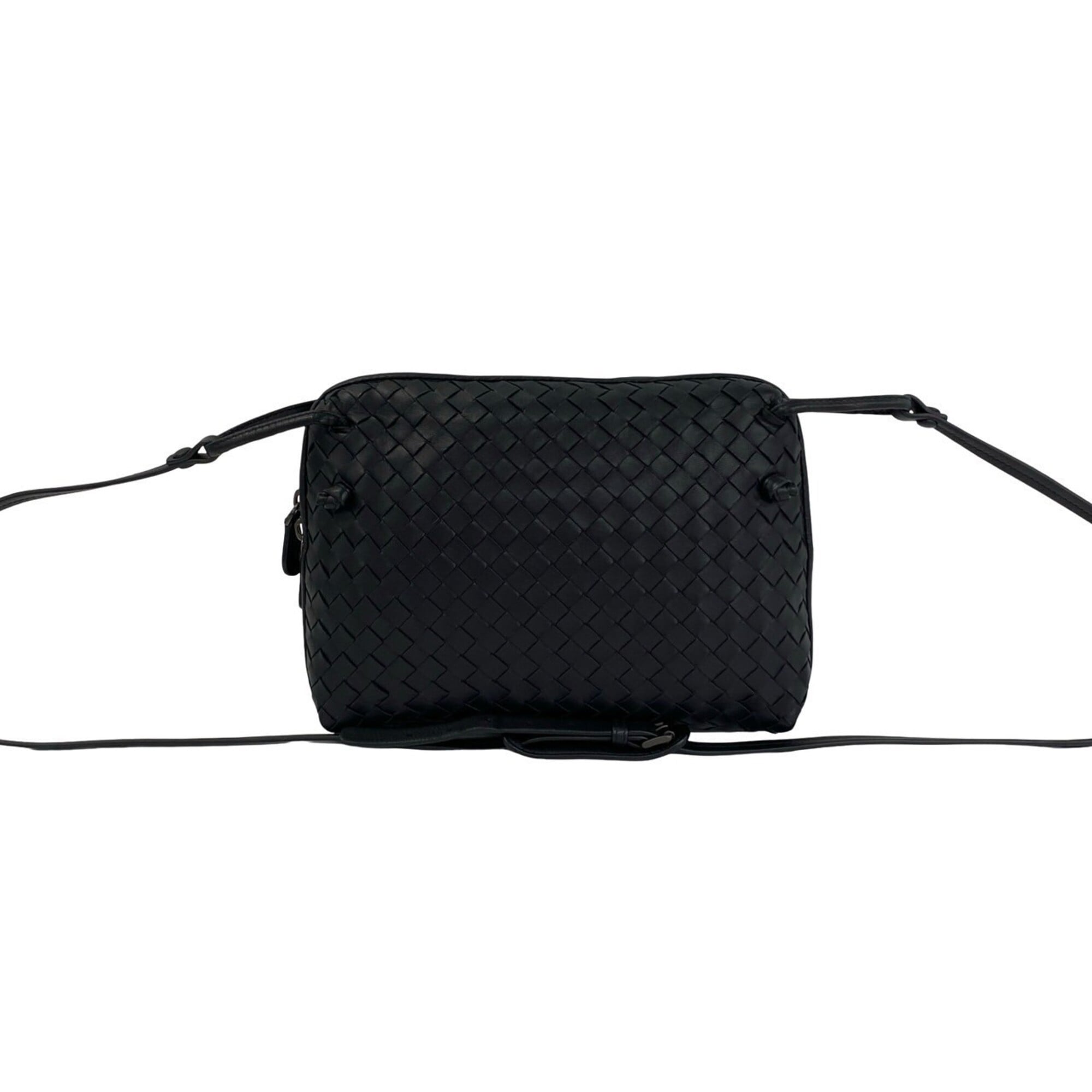 Bottega Veneta Navy Leather Pochette Shoulder Bag (Pre-Owned)