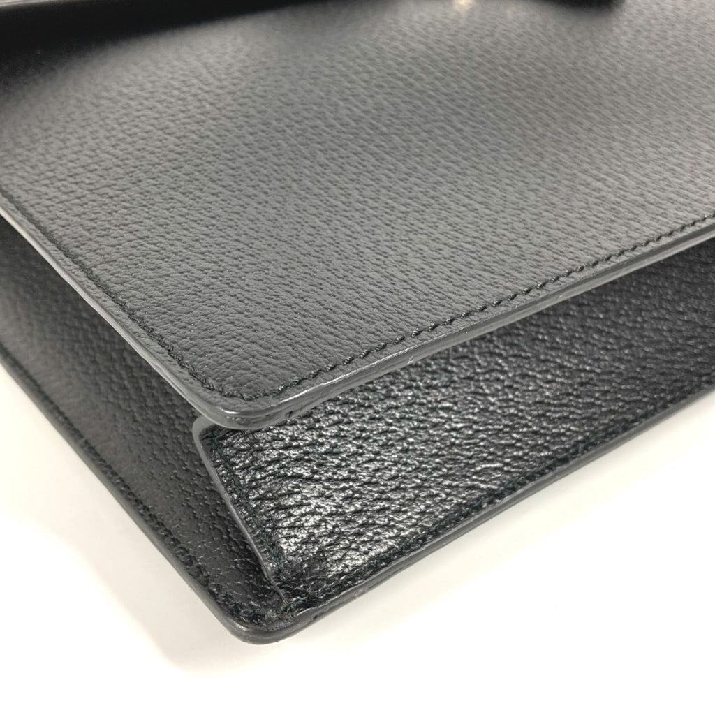 Gucci Black Leather Briefcase Handbag (Pre-Owned)
