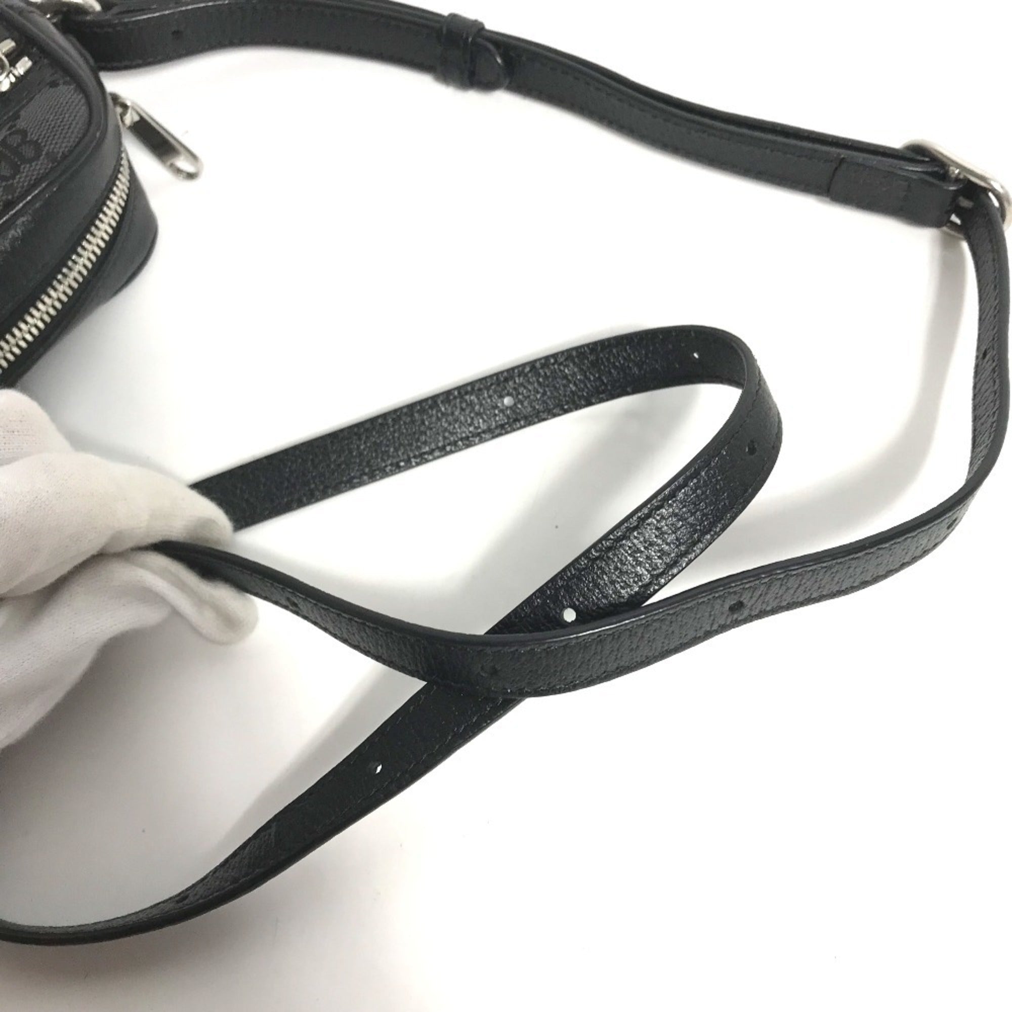 Gucci Black Canvas Leather Pochette Shoulder Bag (Pre-Owned)