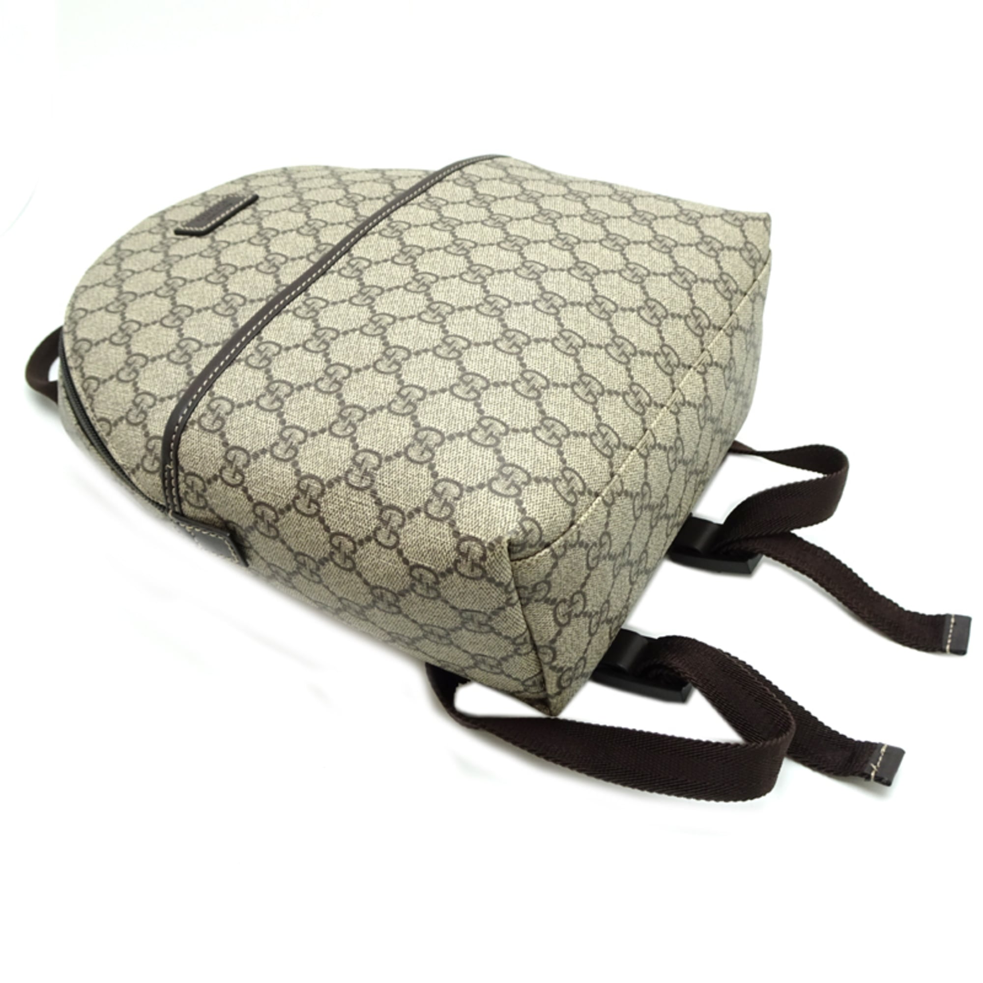 Gucci Brown Gg Supreme Leather Backpack (Pre-Owned)