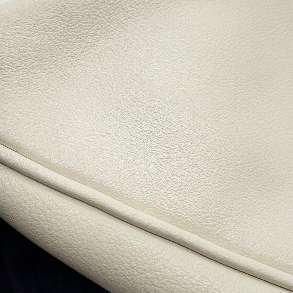 Prada White Leather Clutch Bag Handbag Pouch (Pre-Owned)