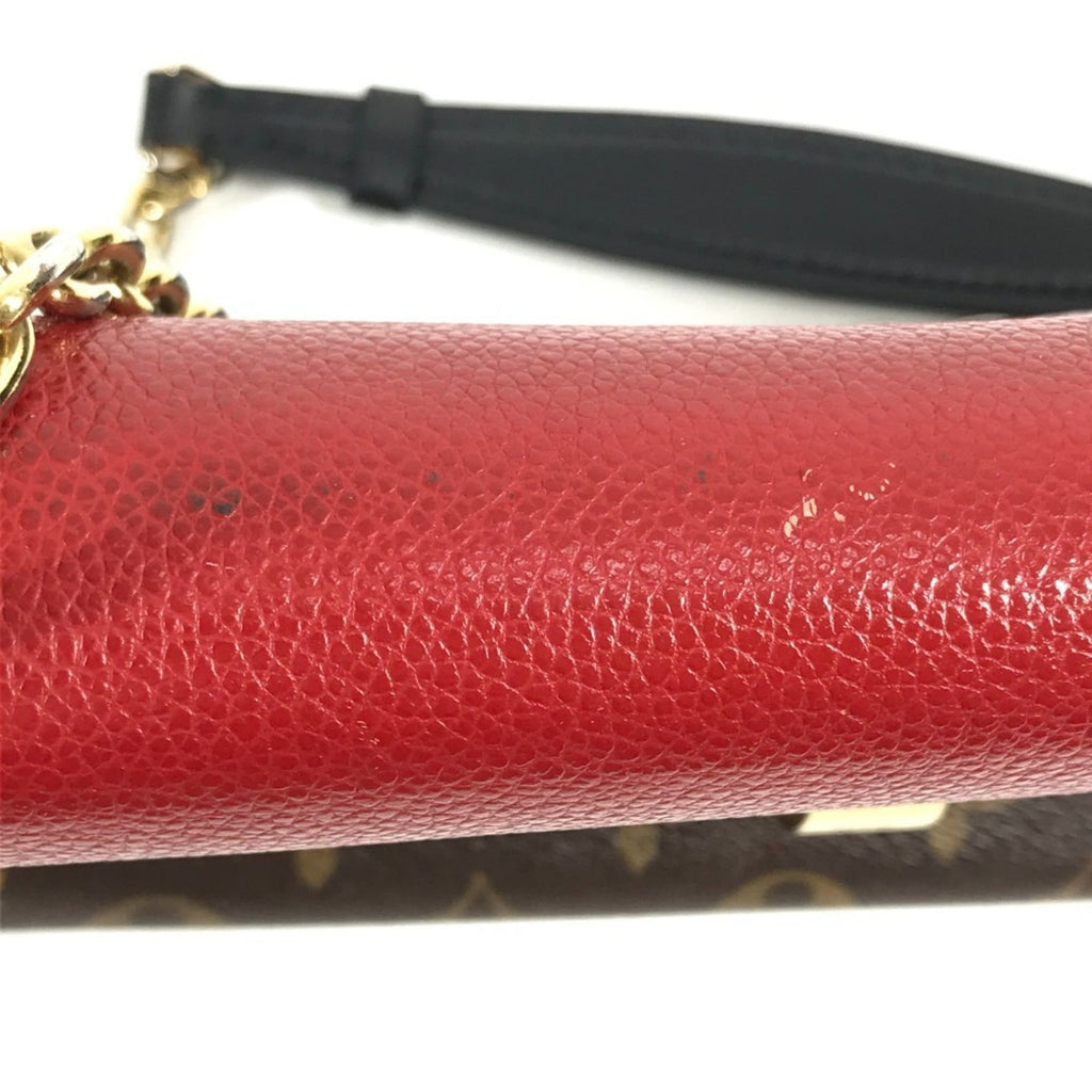 Louis Vuitton Brown Red Color Monogram Pochette Shoulder Bag (Pre-Owned)
