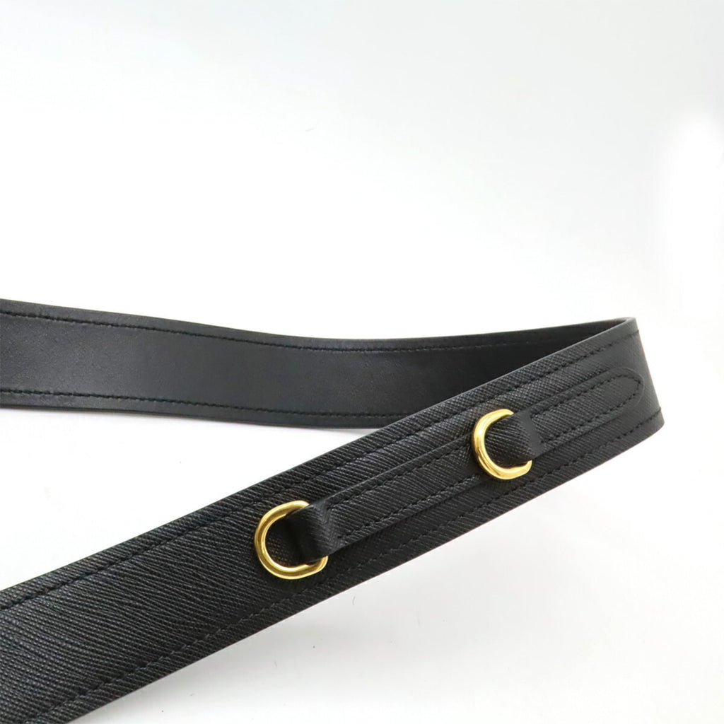 Prada Black Nero Leather Shoulder Bag (Pre-Owned)