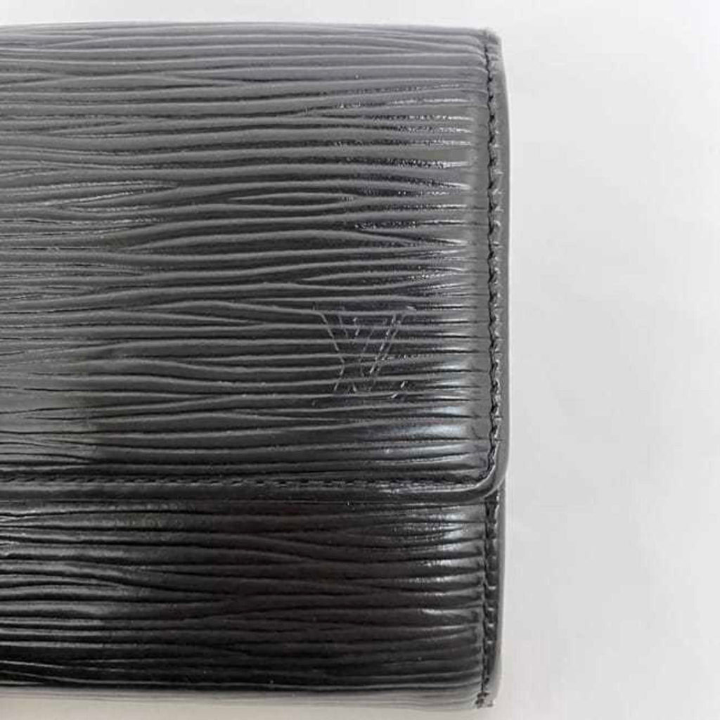 Louis Vuitton Black Noir Epi Leather Wallet (Tri-Fold) (Pre-Owned)