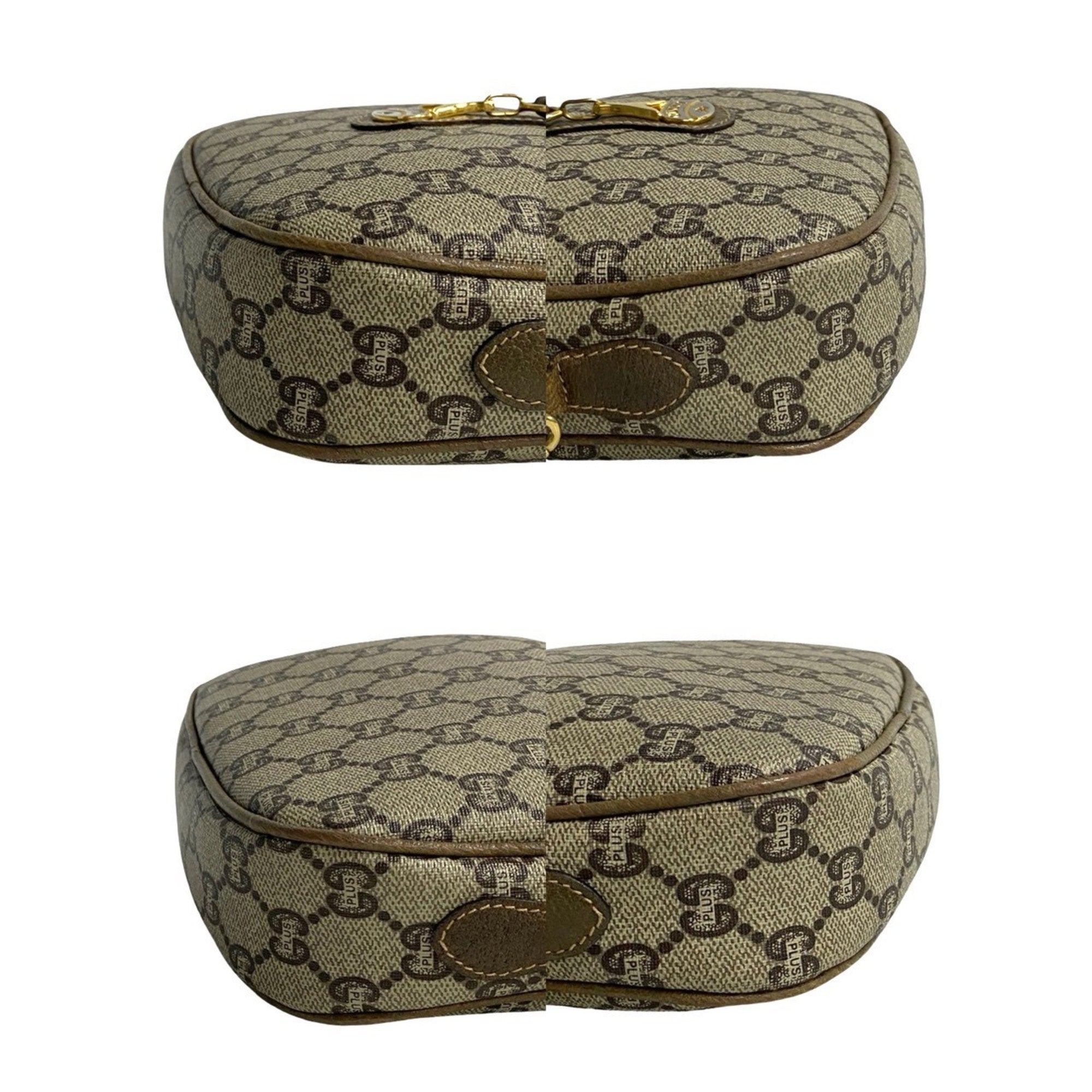 Gucci Brown Leather Pvc Pochette Shoulder Bag (Pre-Owned)