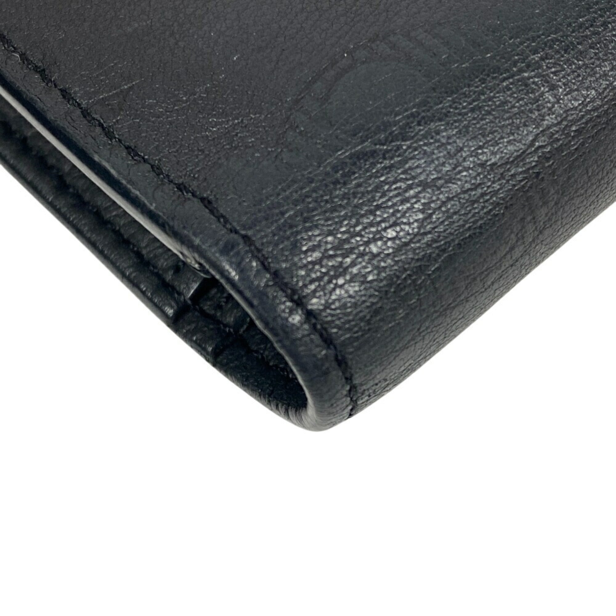 Louis Vuitton Black Monogram Shadow Long Wallet (Bi-Fold) (Pre-Owned)
