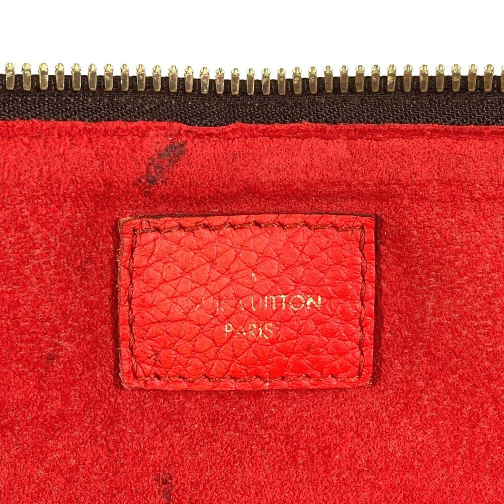 Louis Vuitton Brown Red Color Monogram Shoulder Bag (Pre-Owned)